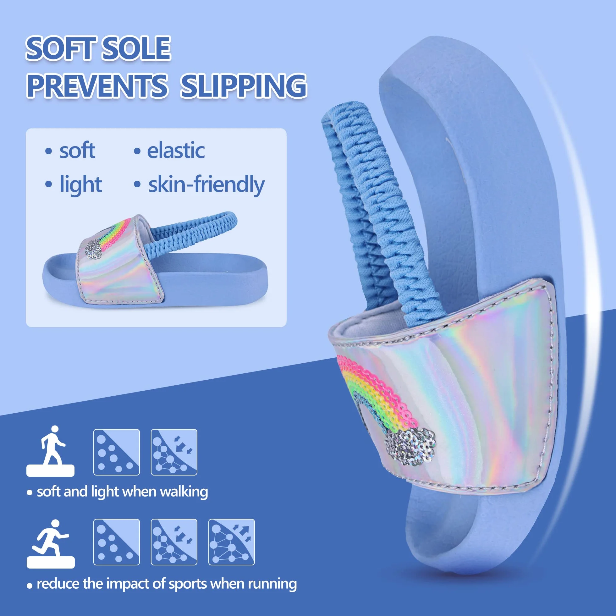 Youecci Sandalias Niño Niña Chanclas Verano Playa Piscina Zapatillas para niños Hogar Ligero Antideslizante Baño Sandalias