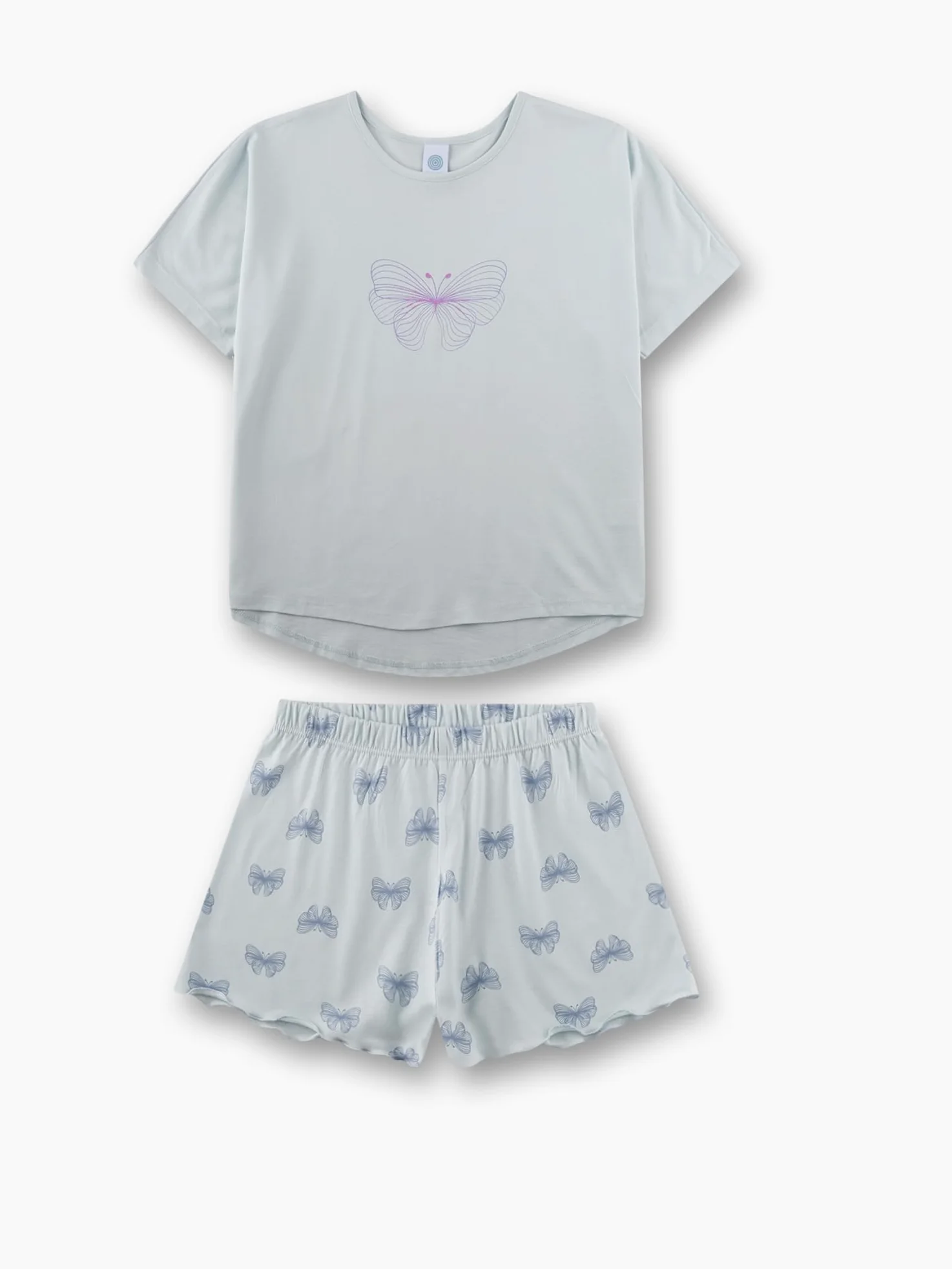Sanetta 246100 Juego de Pijama, Turquesa, 128 cm para Niñas