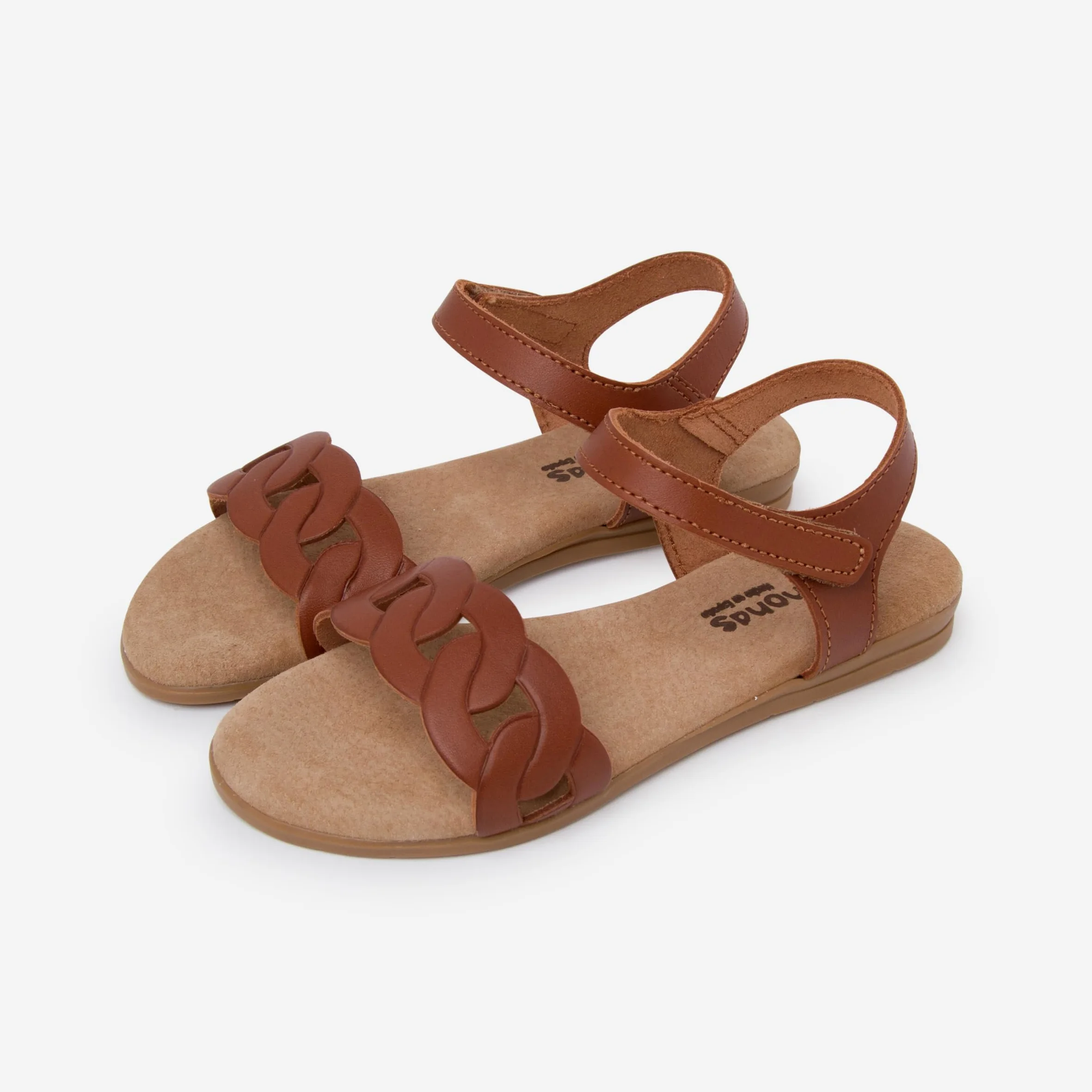 Pisamonas Sandalias Piel Eslabones Tira Adherente