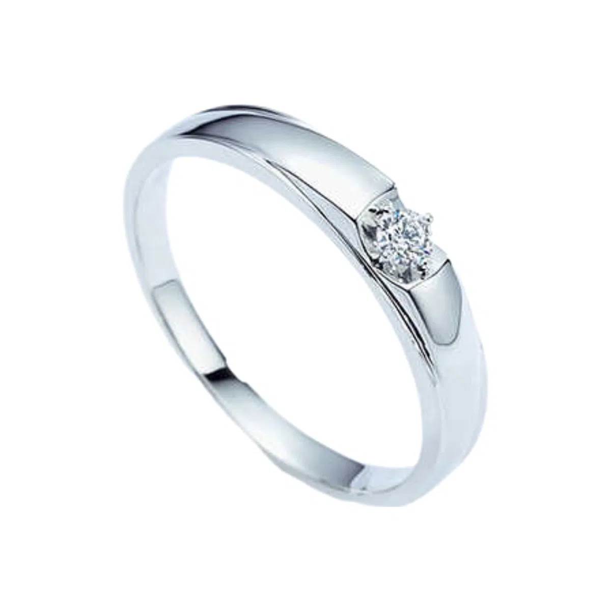 Anillo de compromiso de oro de 9 quilates, apto para bodas de 0,1 ct, oro auténtico 375, alianzas de boda de 4,5 mm para hombres, talla 70 (22,3)