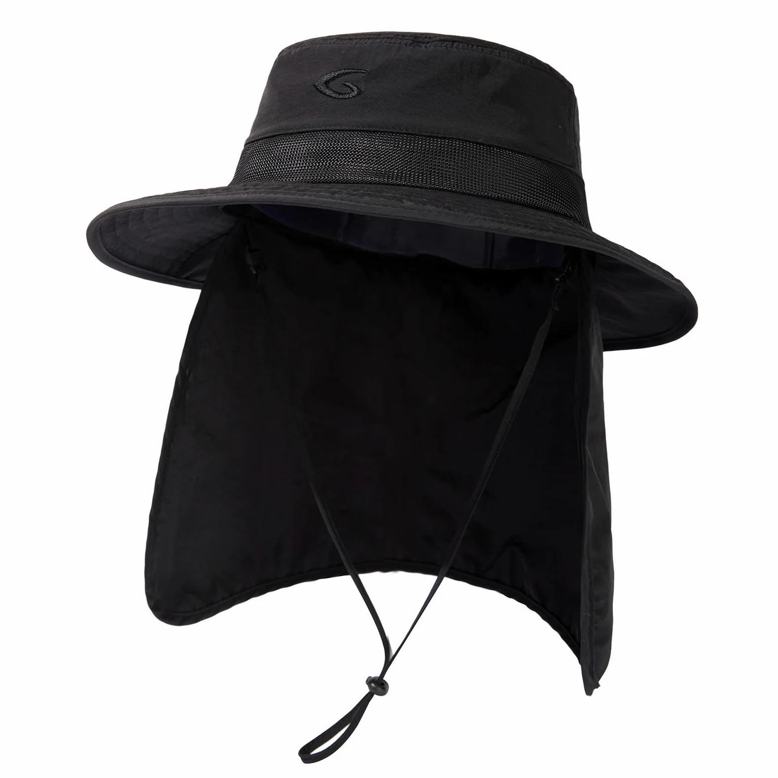 TOP-EX Sombrero de pesca extragrande XL XXL para hombre, con protección UV 50, impermeable, plegable, de malla, con solapa para el cuello, para pesca y senderismo