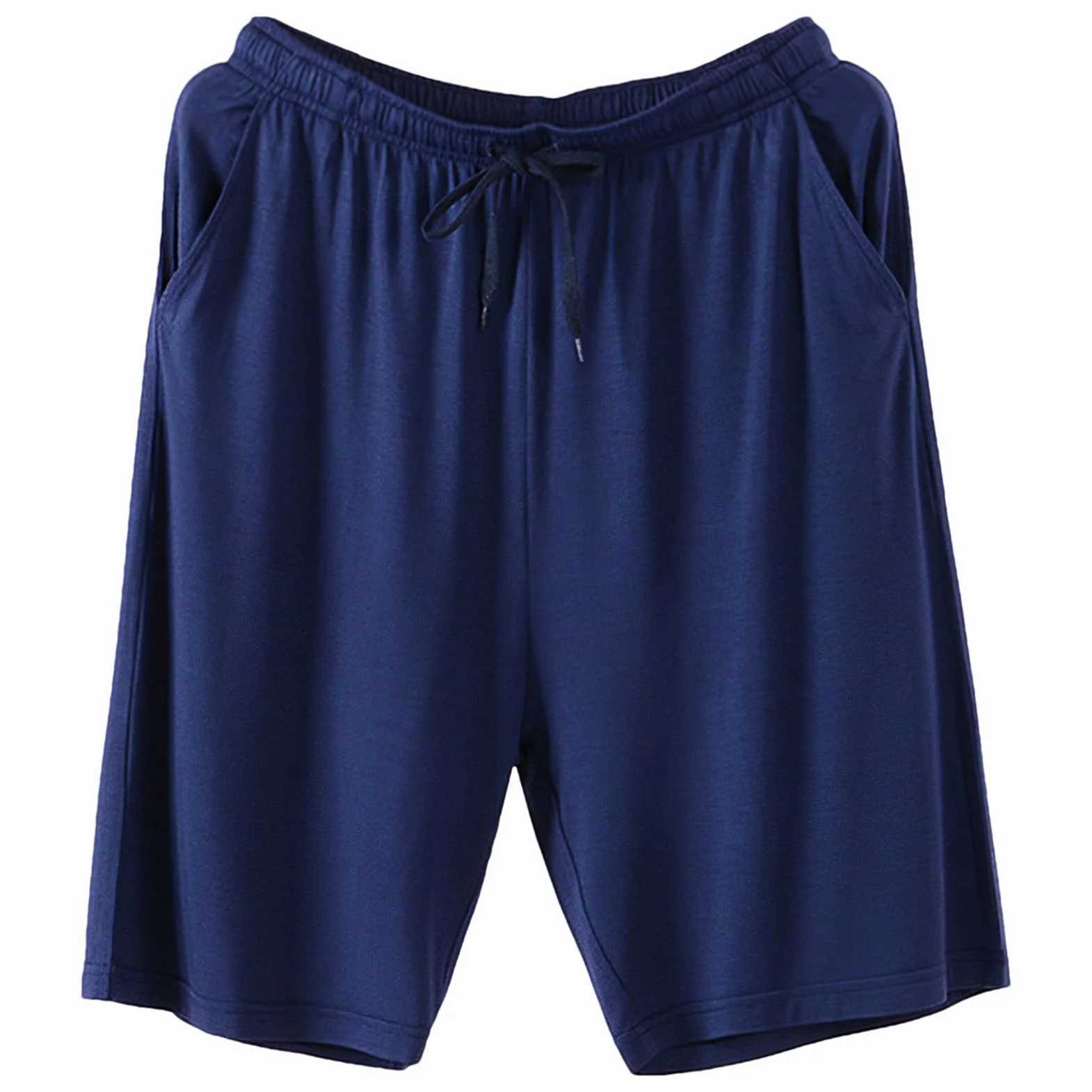 Hombre Tallas Grandes Pack de 2 Pantalones Cortos de Pijama Elástico Ligero Pantalones Cortos para Dormir en Casa con Bolsillos S-6XL
