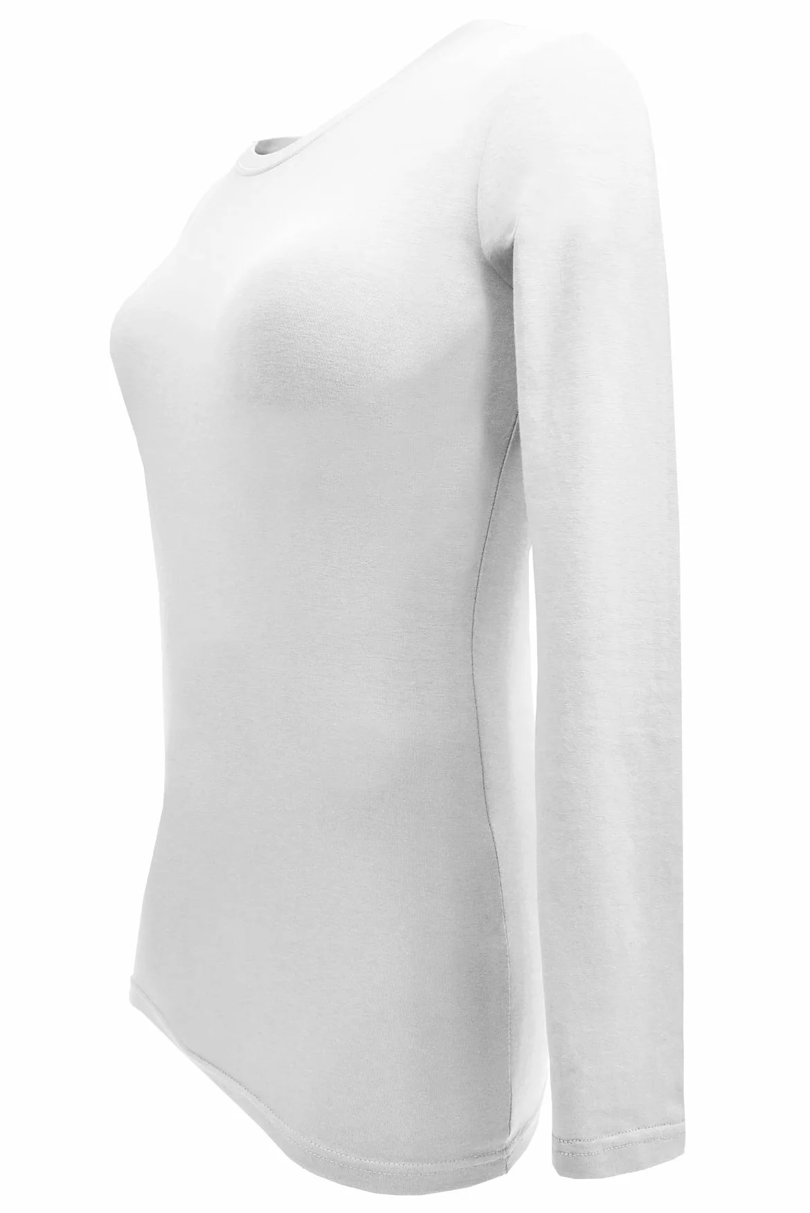 Natural Uniforms Camiseta elástica de manga larga para mujer, paquete de 5 unidades