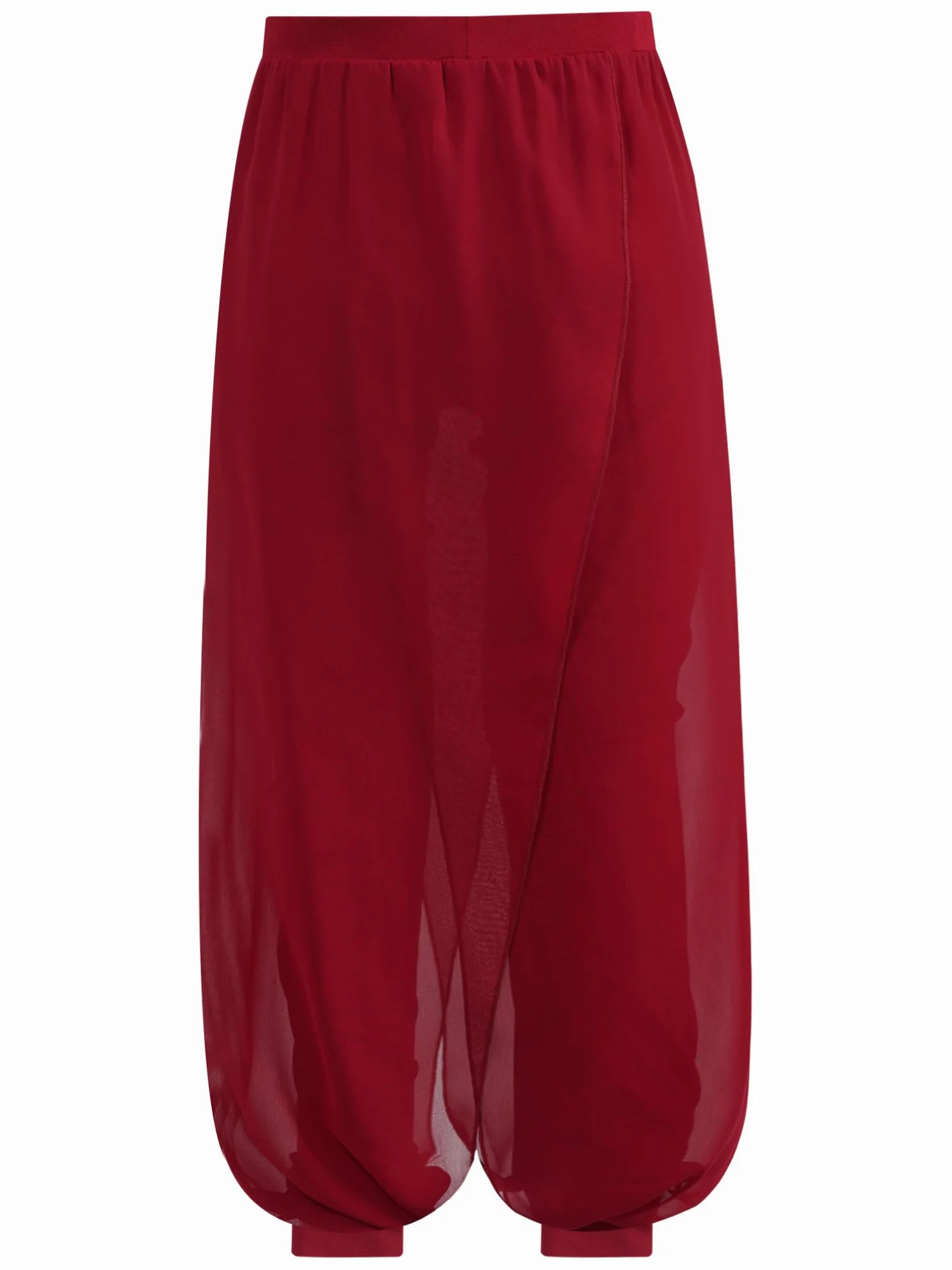 Pantalones de Baile de Gasa para Niñas Bombachos Harén Leggings de Ballet Danza Moderna