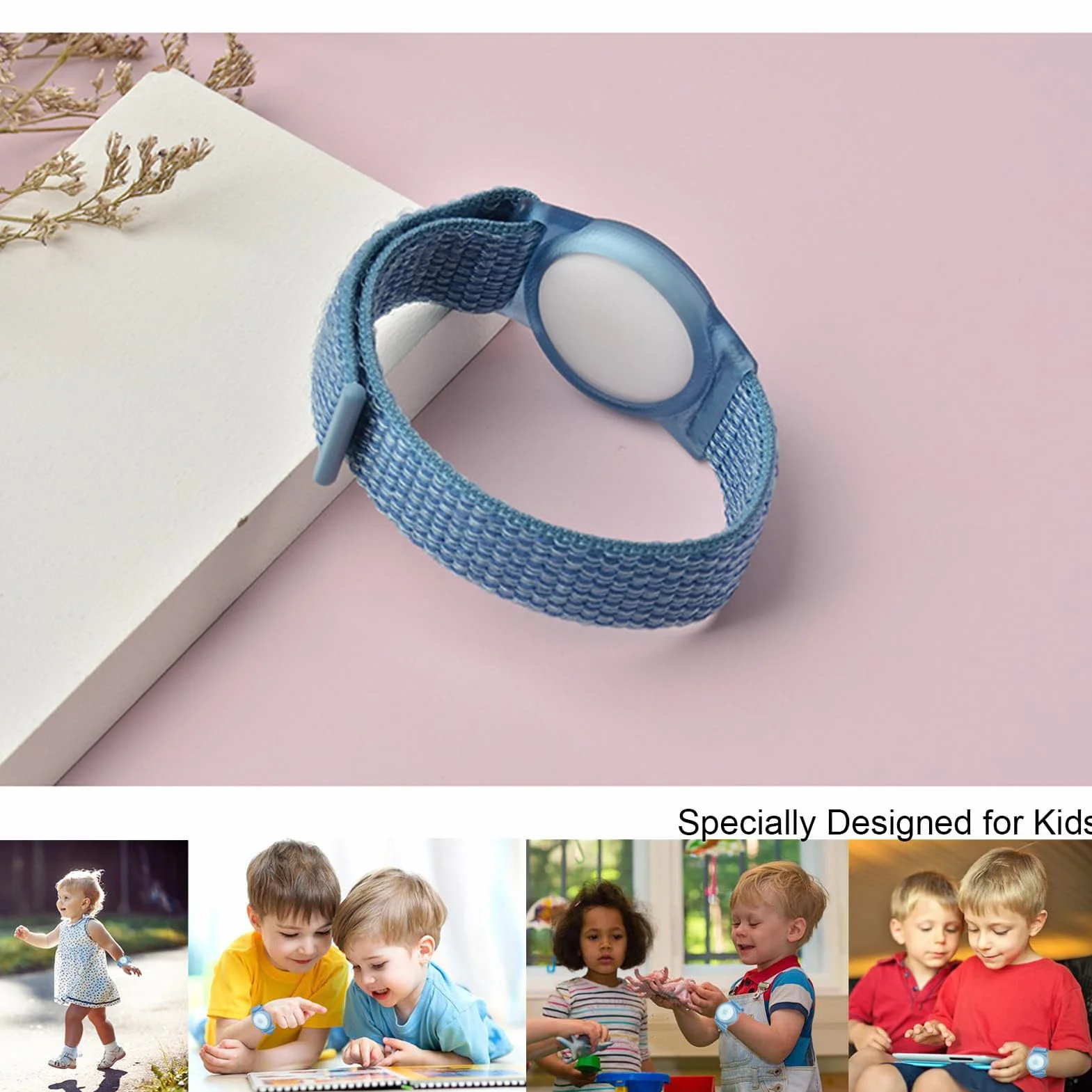 Pulsera Niño,Pulsera Cinturón de Seguridad Cadena de Muñeca Antipérdida Pulseras Nailon Pulseras Identificativa para Niños Pequeños