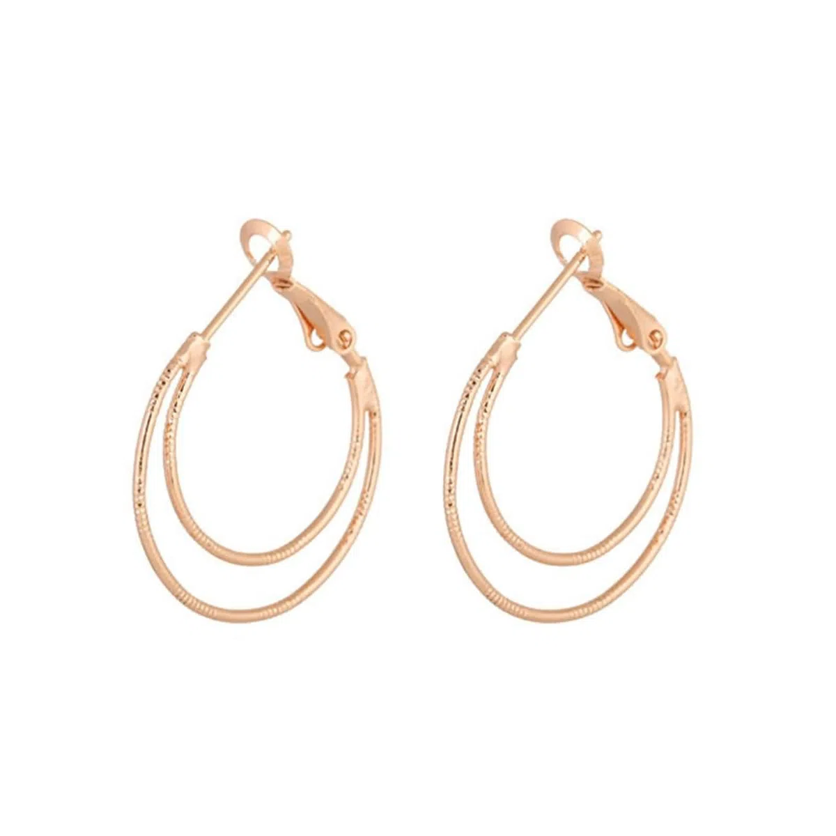 Pendientes Joven Mujer Oro Blanco 18K Redonda Joyas Pendientes de Aro de Fiesta Hipoalergenicos