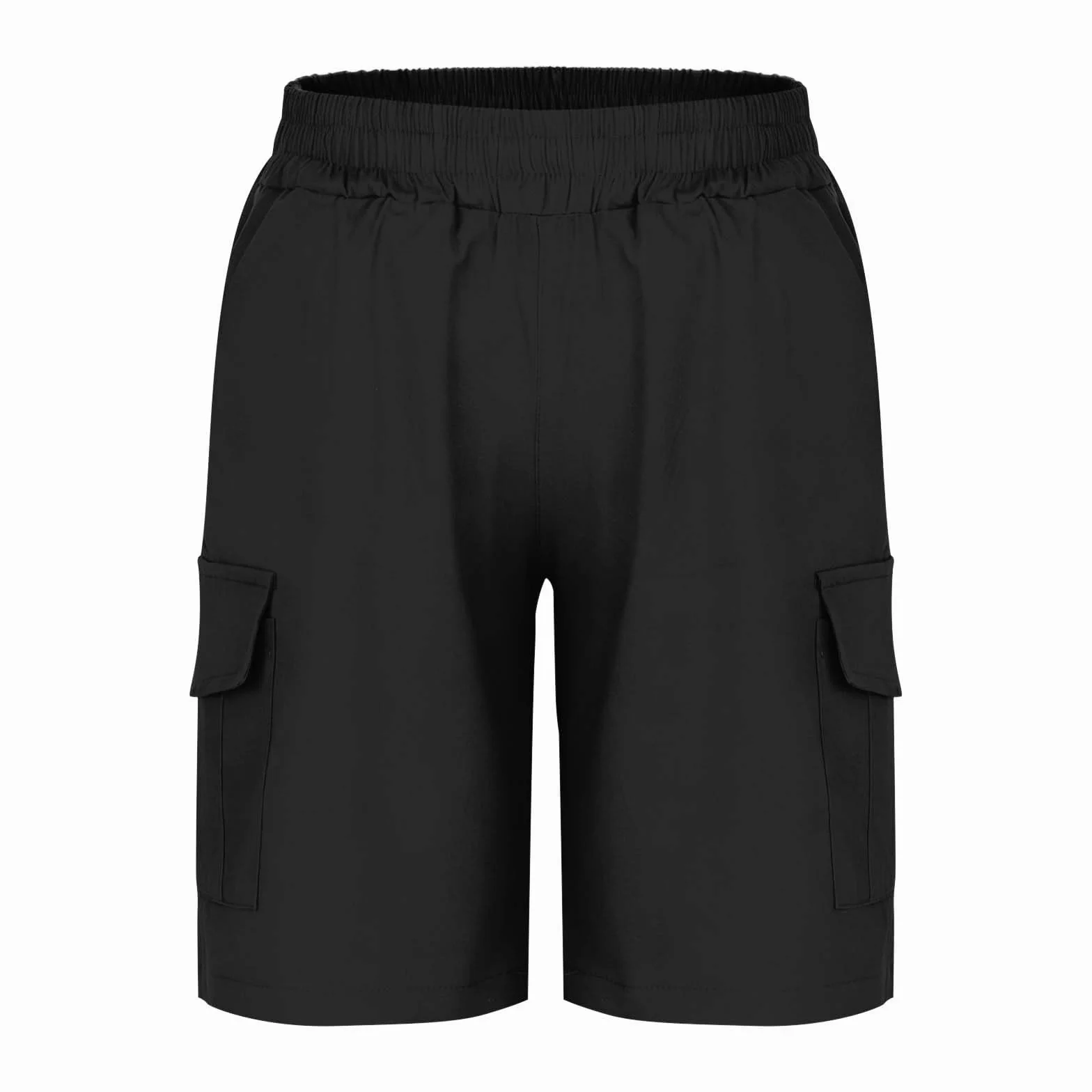 Pantalones cortos de verano para niños, cintura elástica, casuales, con bolsillos, ligeros, pierna recta, para correr al aire libre, senderismo, pantalones cortos