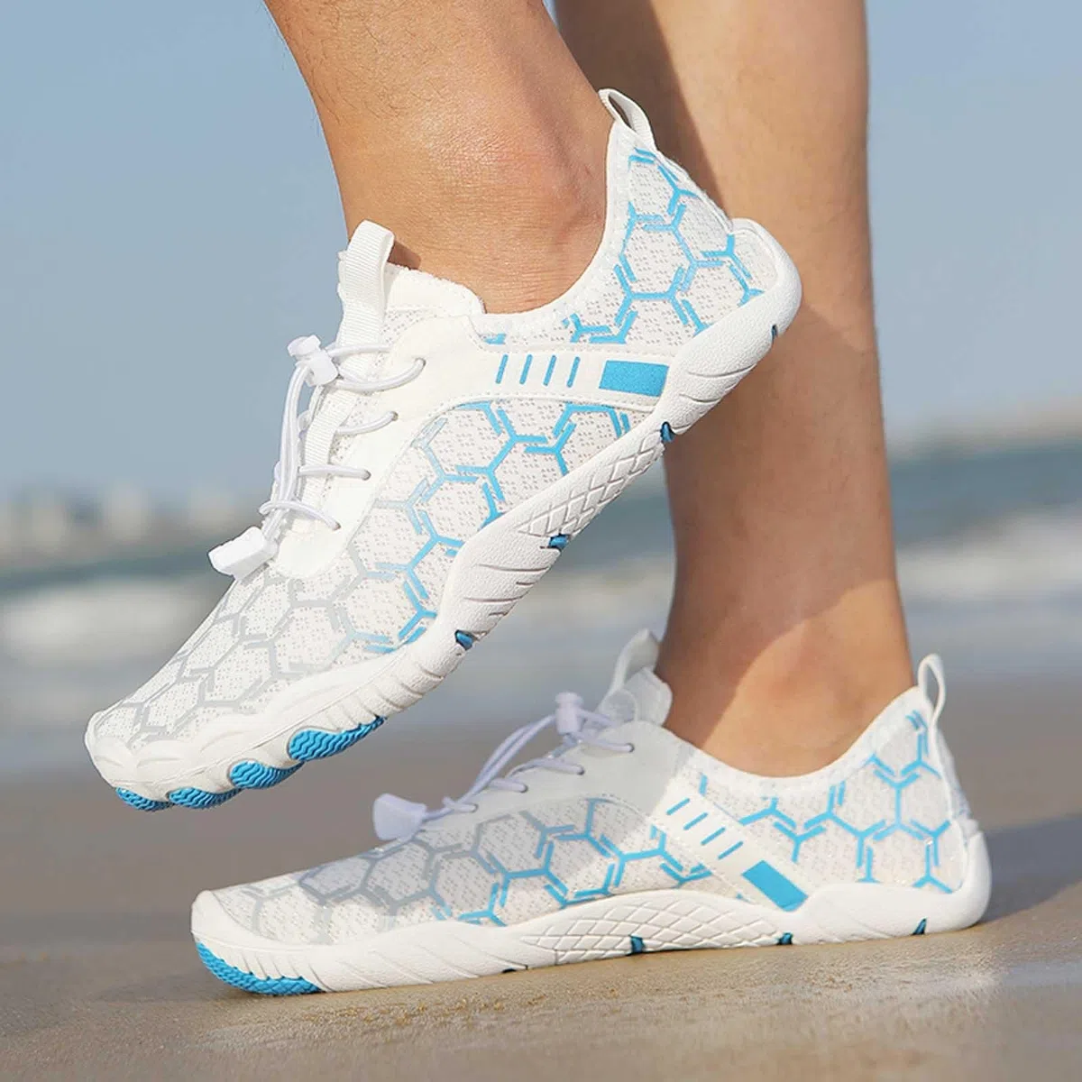 Generisch Zapatos de mujer Zapatos acuáticos ligeros y calcetines descalzos para nadar, bucear, playa, surf, yoga, deportes al aire libre