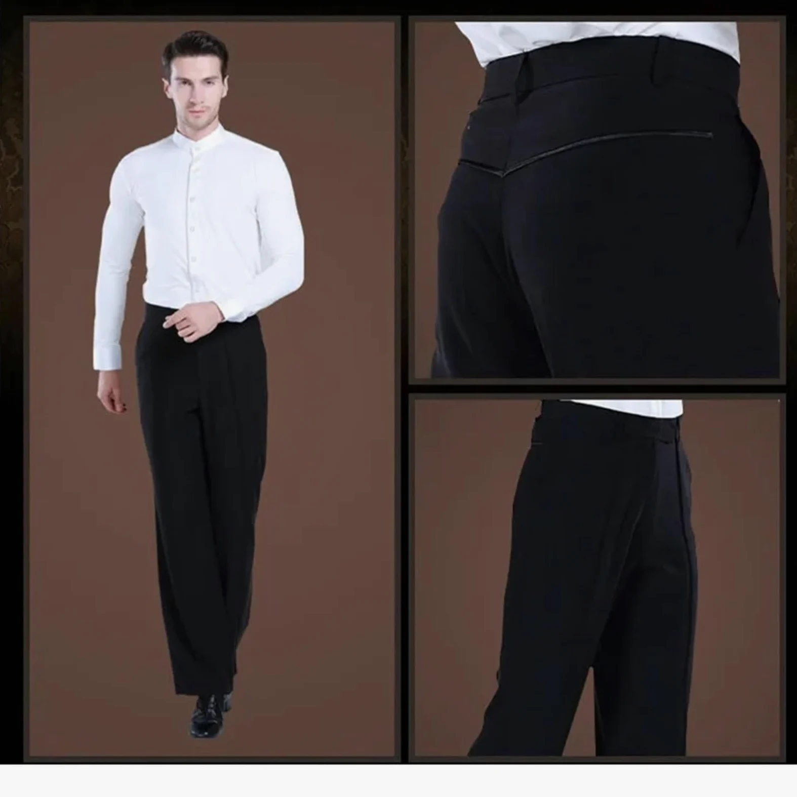 Pantalones De Baile Latino For Hombre, For Practicar/actuación, Moderno, Salón For para Hombre, Salsa, Jazz, Danza