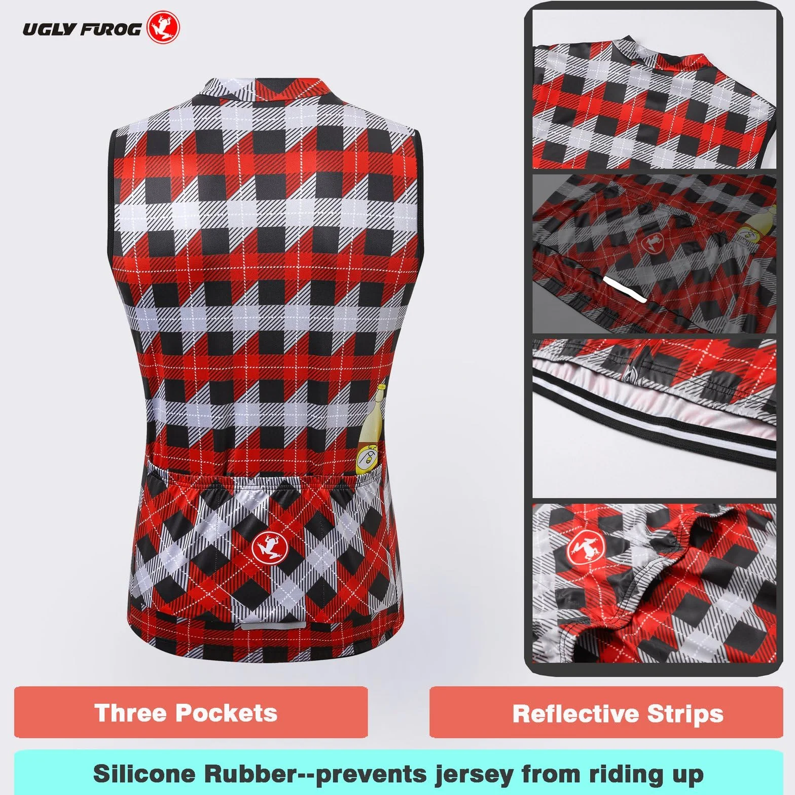 Camisetas de Ciclismo Manga Corta Hombre Respirables UGLY FROG Spain GQX07