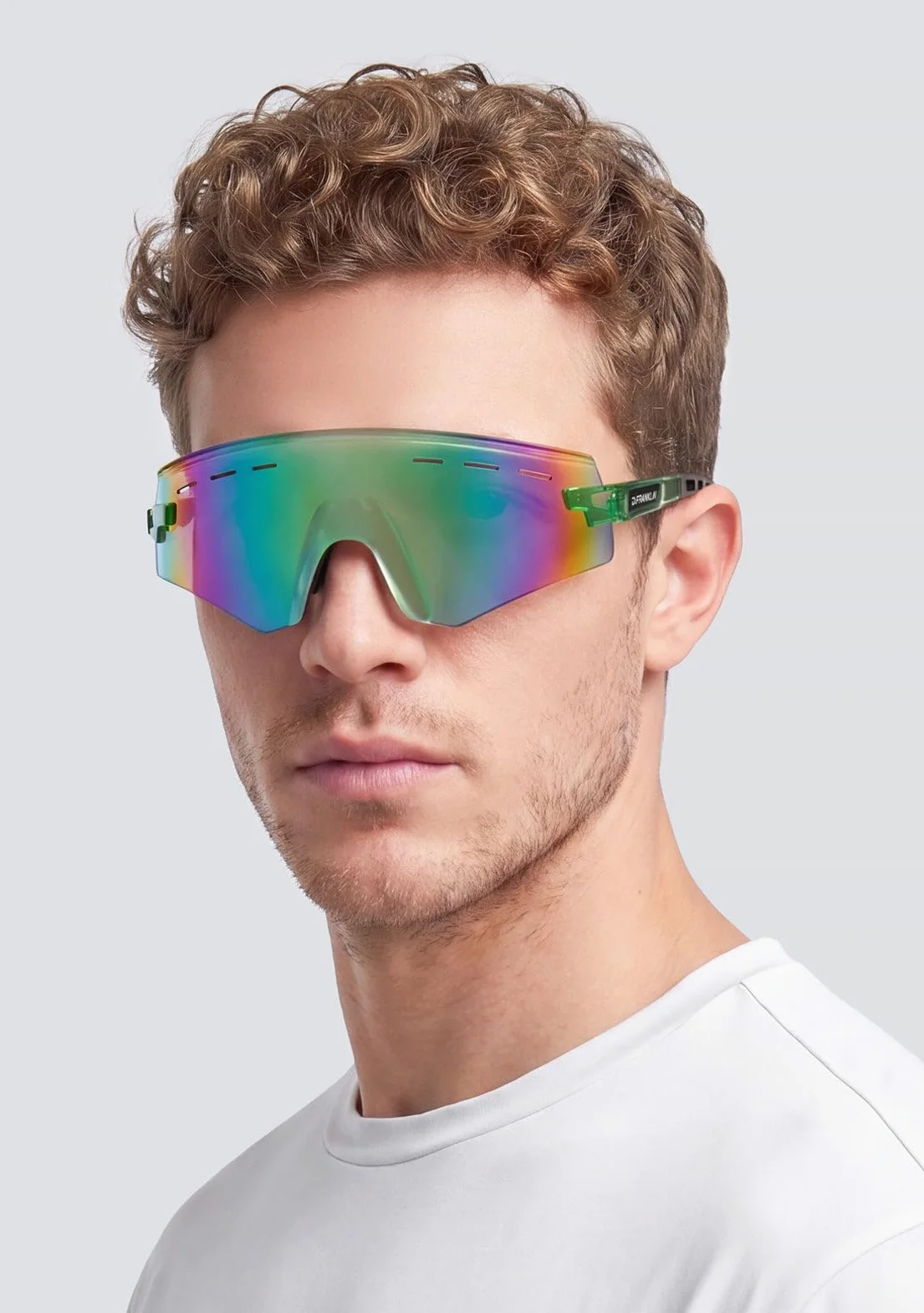 D.Franklin Gafas de sol deportivas - Resistentes y Ligeras - Ideal para actividades al aire libre - Modelo thunder - Rectangular - Para Hombre y Mujer - Sunglasses