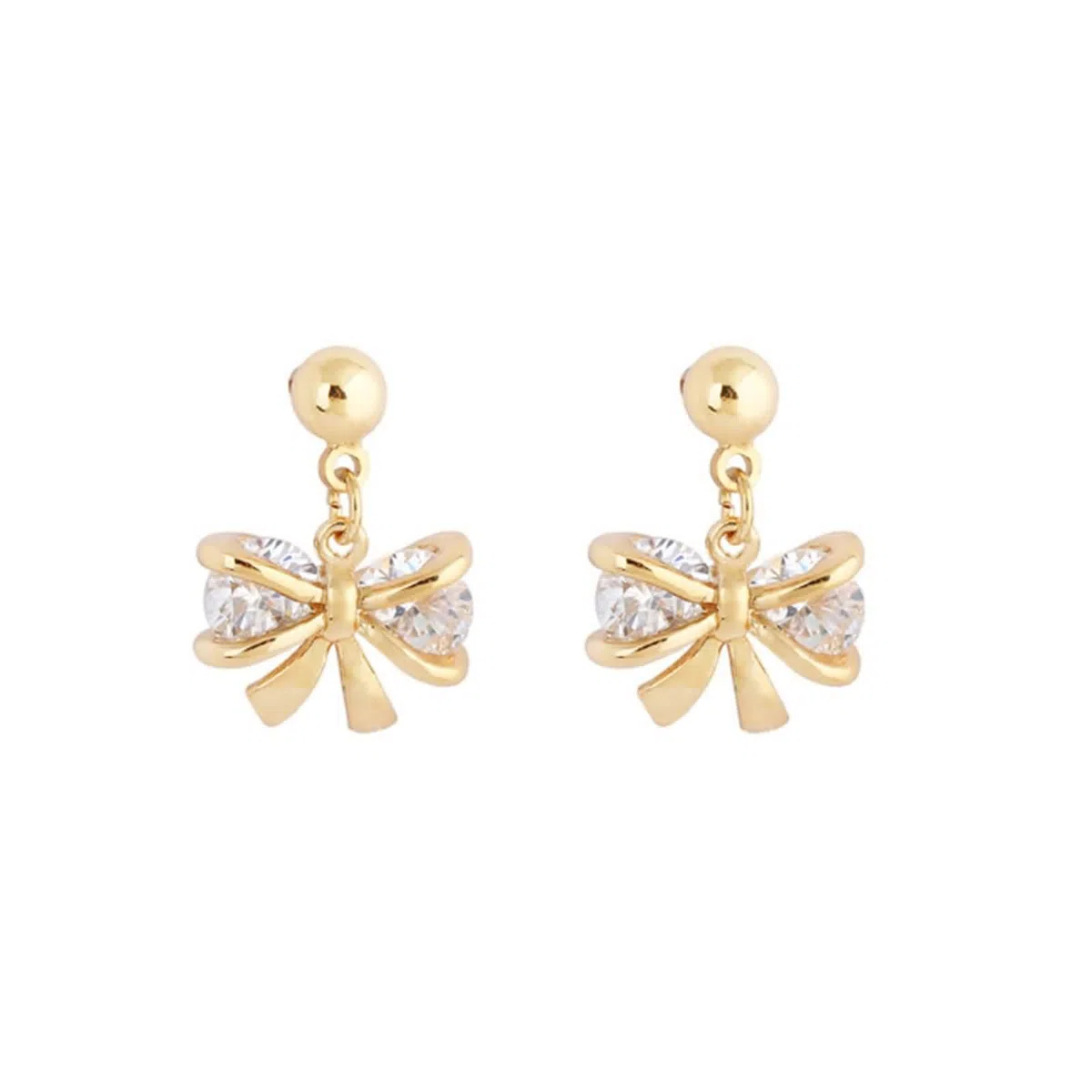AMDXD Pendientes de oro de 18 quilates, pendientes de bowknot con granate verde, Au 750, pendientes vintage auténticos