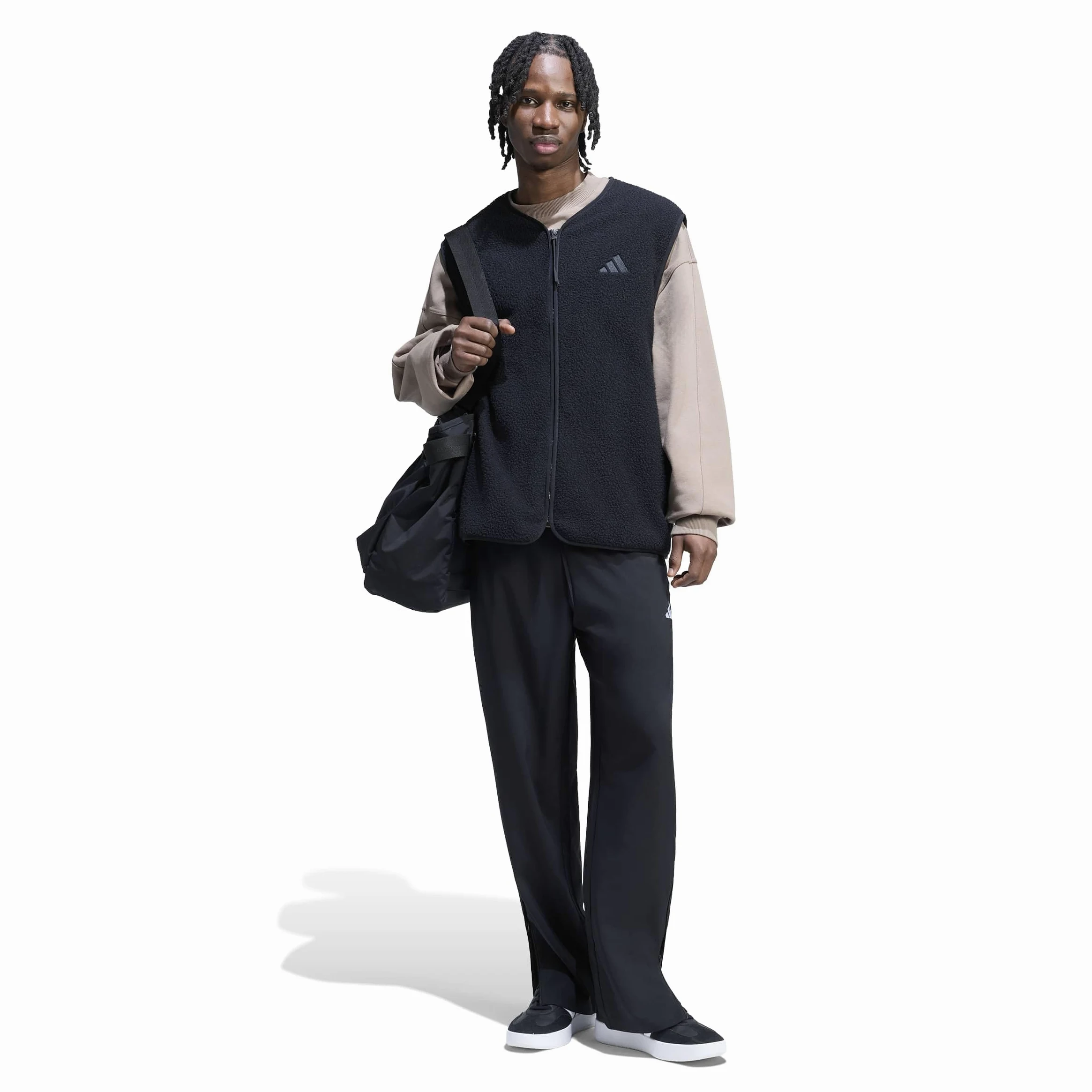 adidas Hombre Essentials Small Logo Stanford Lite Woven Tapered Open Hem Pants, Black, 3XL