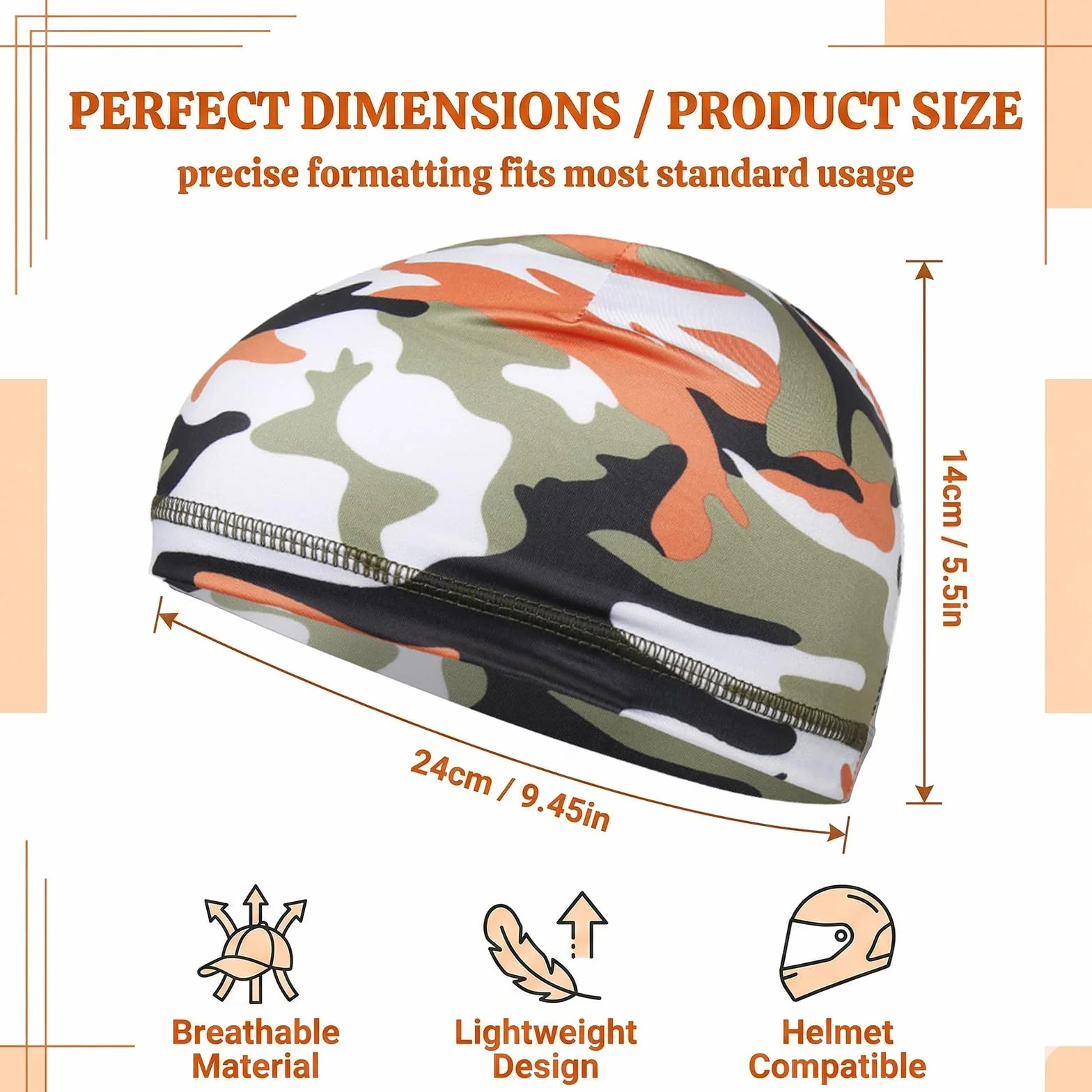Gorro de Ciclismo Protección UV Sotocasco Bici Verano para Casco de Bicicleta para Hombres Mujeres