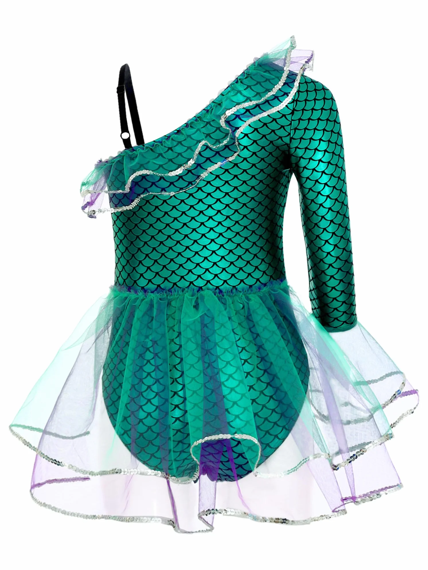 Freebily Vestido De Sirena para Danza De Ballet Niñas Maillot Tutú De Ballet Gimnasia Patinaje Disfraz De Baile Actuación