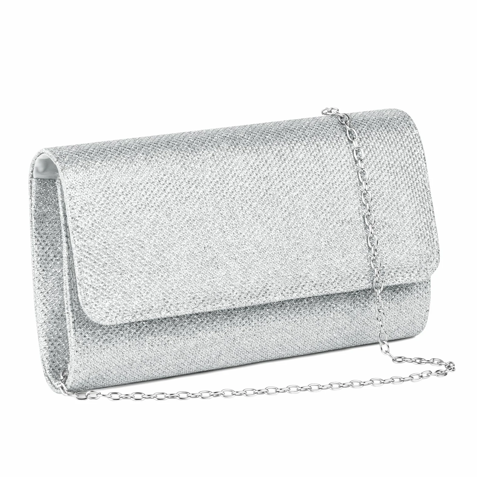 OSDUE Bolso de Mano para Mujer con Cadena Desmontable, Bolso de Hombro Cruzado con Ientejuelas y Purpurina, Bolso de Novia para Boda, Evento, Citas y Cóctel