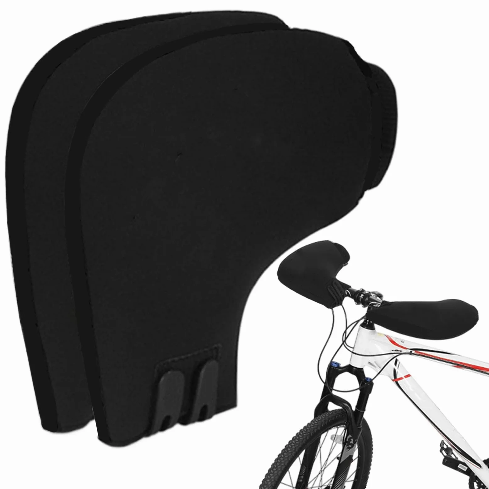 Guantes de manillar para ciclismo, guantes impermeables para calentar las manos, resistentes al viento, reflectantes, para clima frío, guantes térmicos para conducción nocturna segura