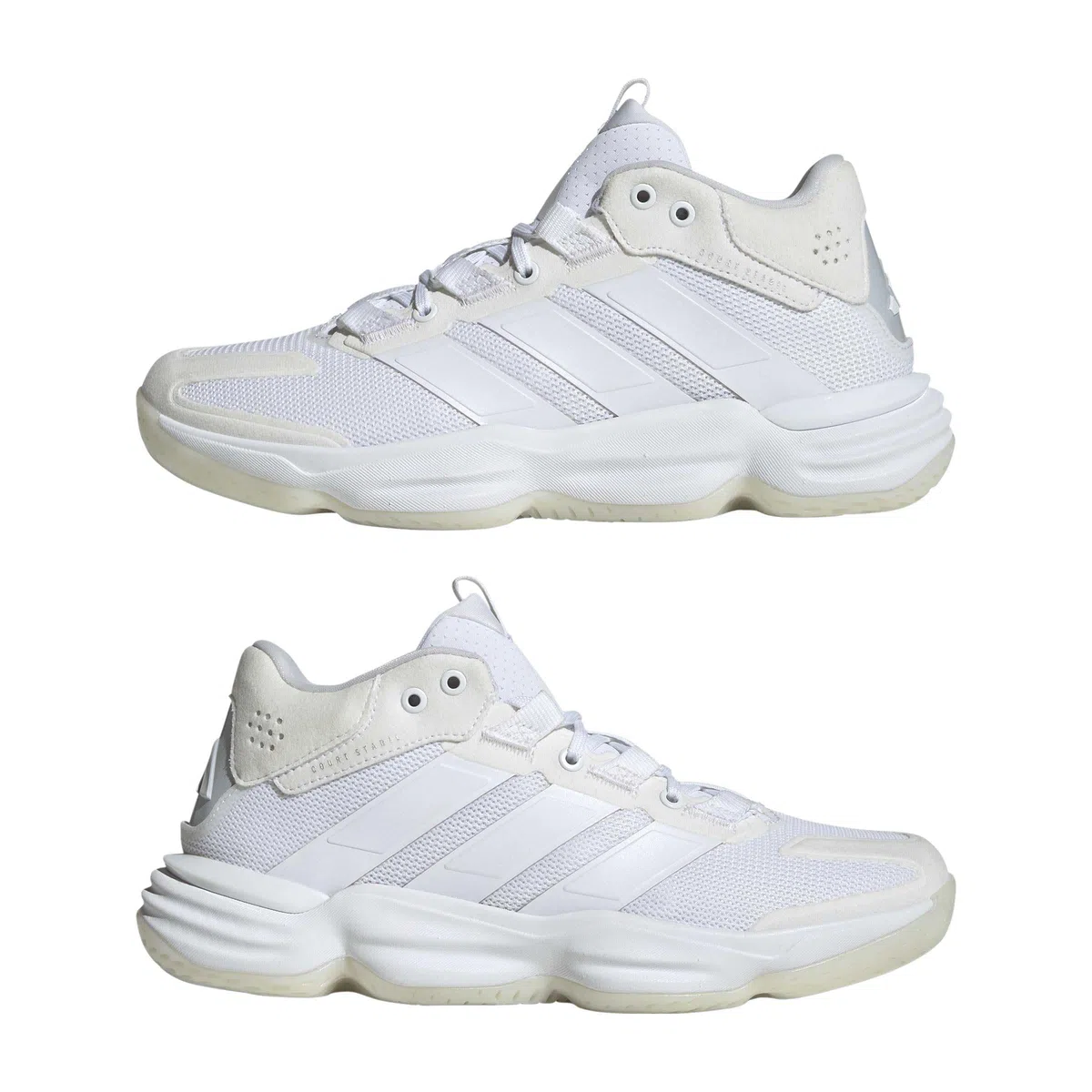 adidas Mujer Courtstabil Indoor Shoes, FTWR White/FTWR White/FTWR White, 48 2/3 EU