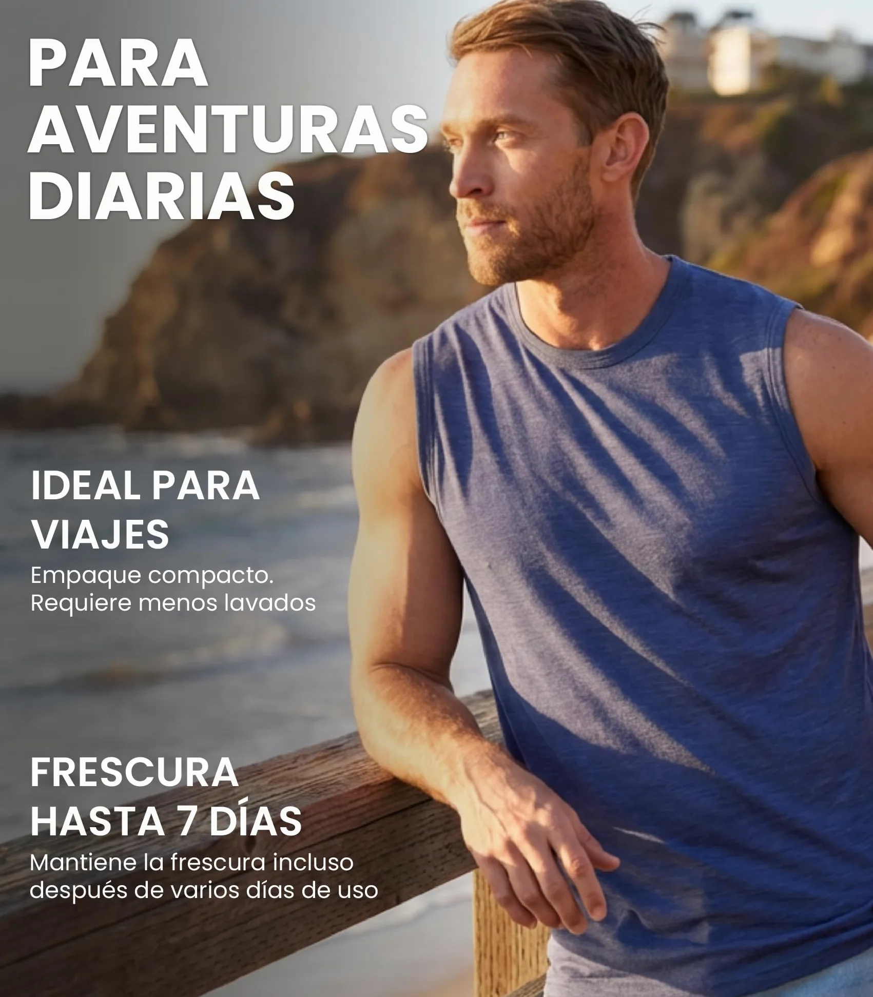 Merino.tech Camiseta Sin Mangas Merino Activa - 100% Lana Merino | Absorbe la humedad, altamente transpirable, de secado rápido, suave y ligera