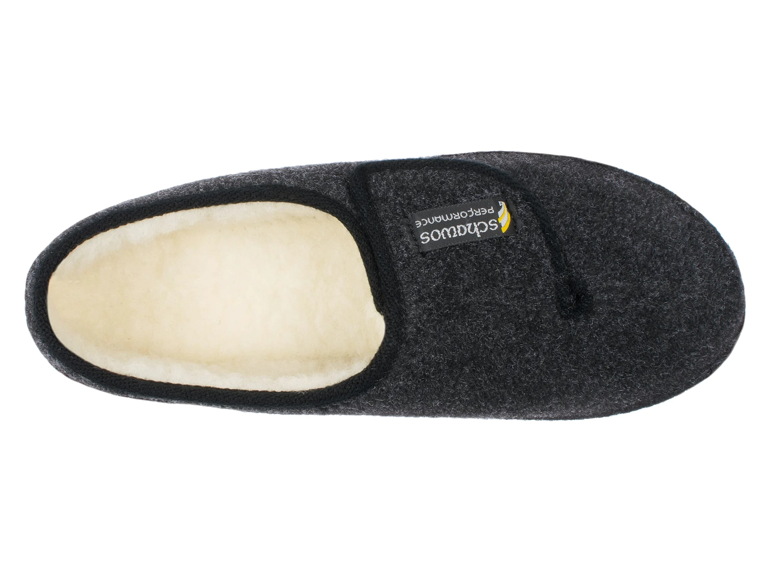 SCHAWOS Hombre Zapatilla con Cierre Ajustable 6064 – Pantufla de fieltro con forro de lana, antideslizante y cómoda