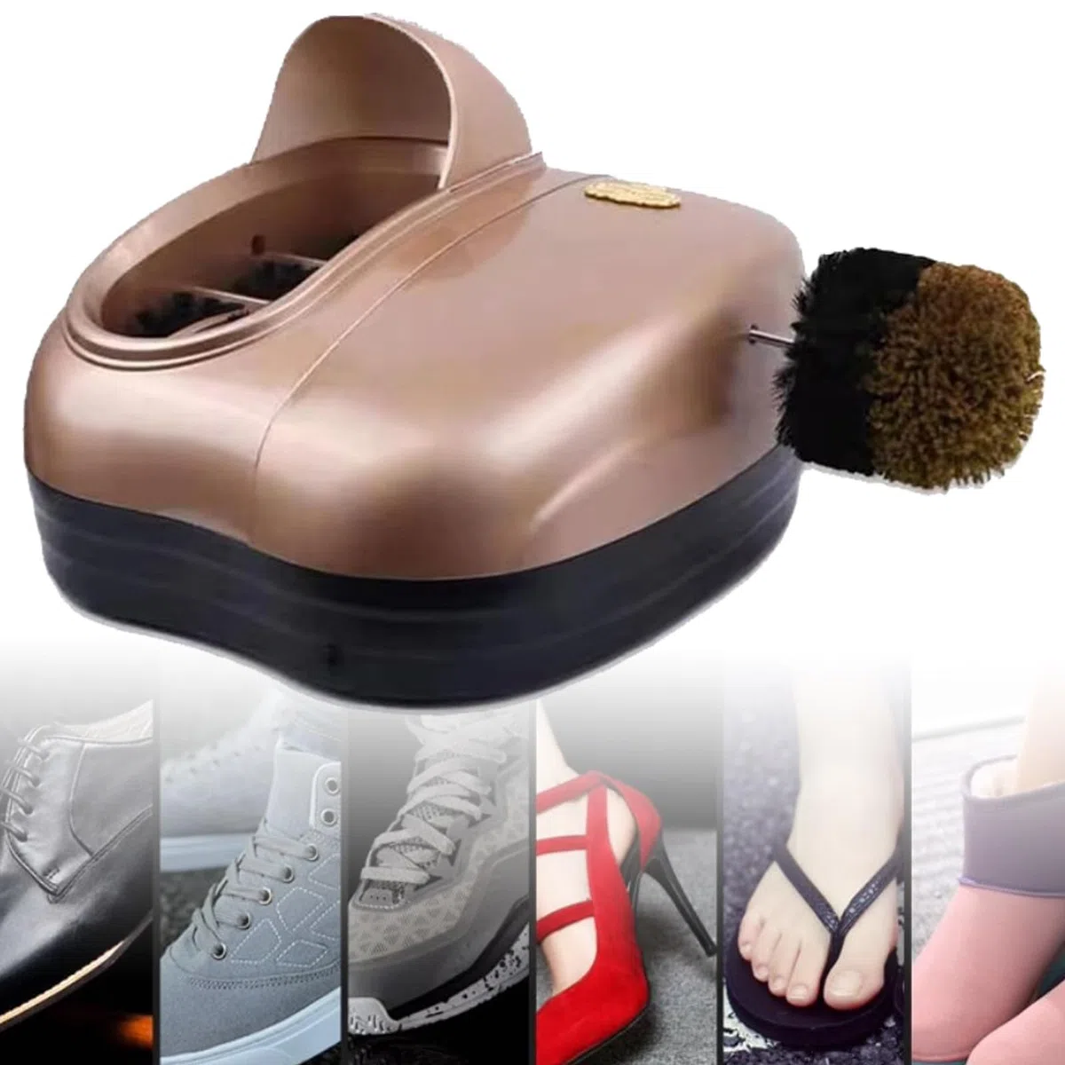 Máquina automática de limpieza de suelas de zapatos, limpieza eficiente para la parte superior y las suelas, ideal para un mantenimiento sin polvo en hoteles y talleres