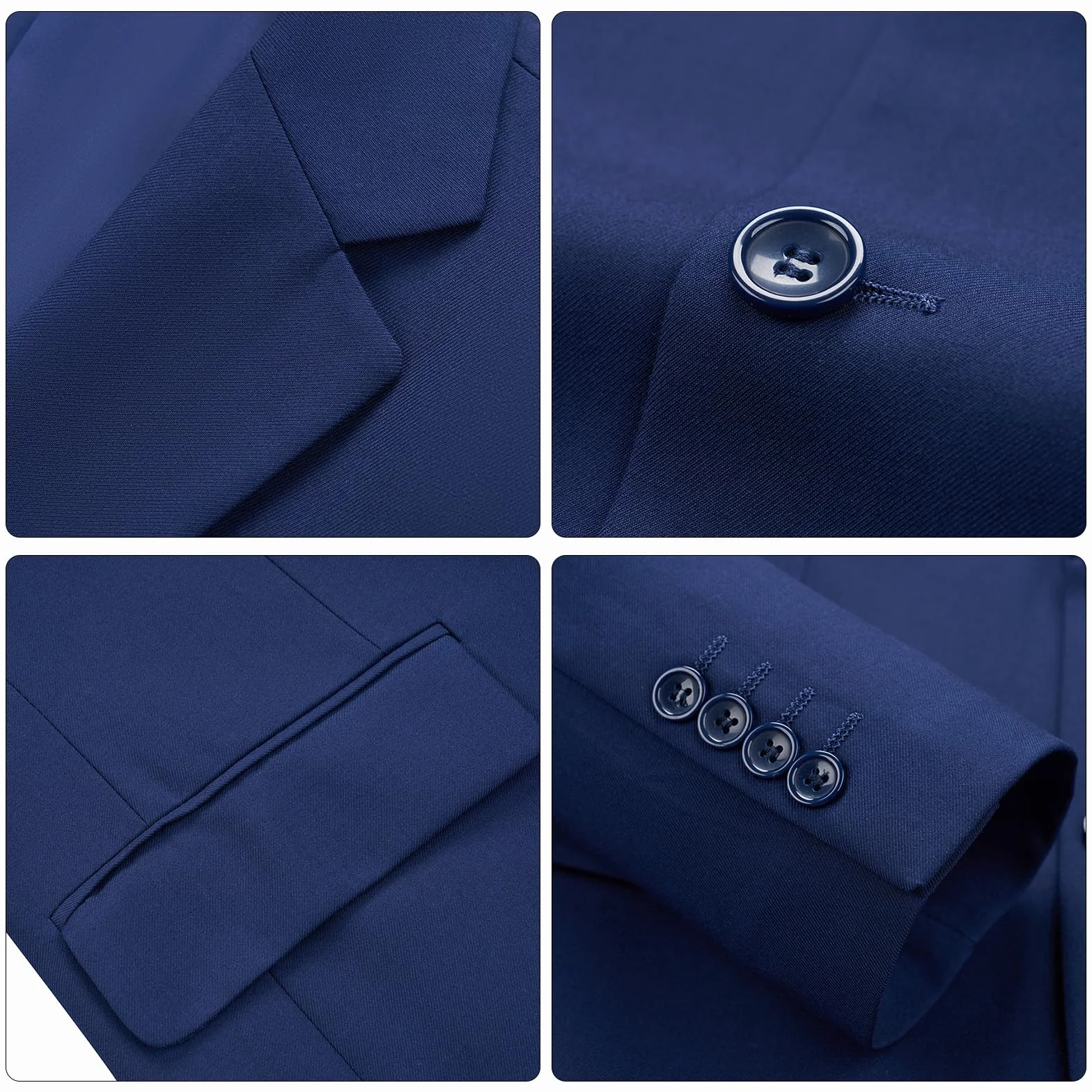 Traje para Hombre de 2 Piezas Slim Fit Blazer y Pantalones Color Liso
