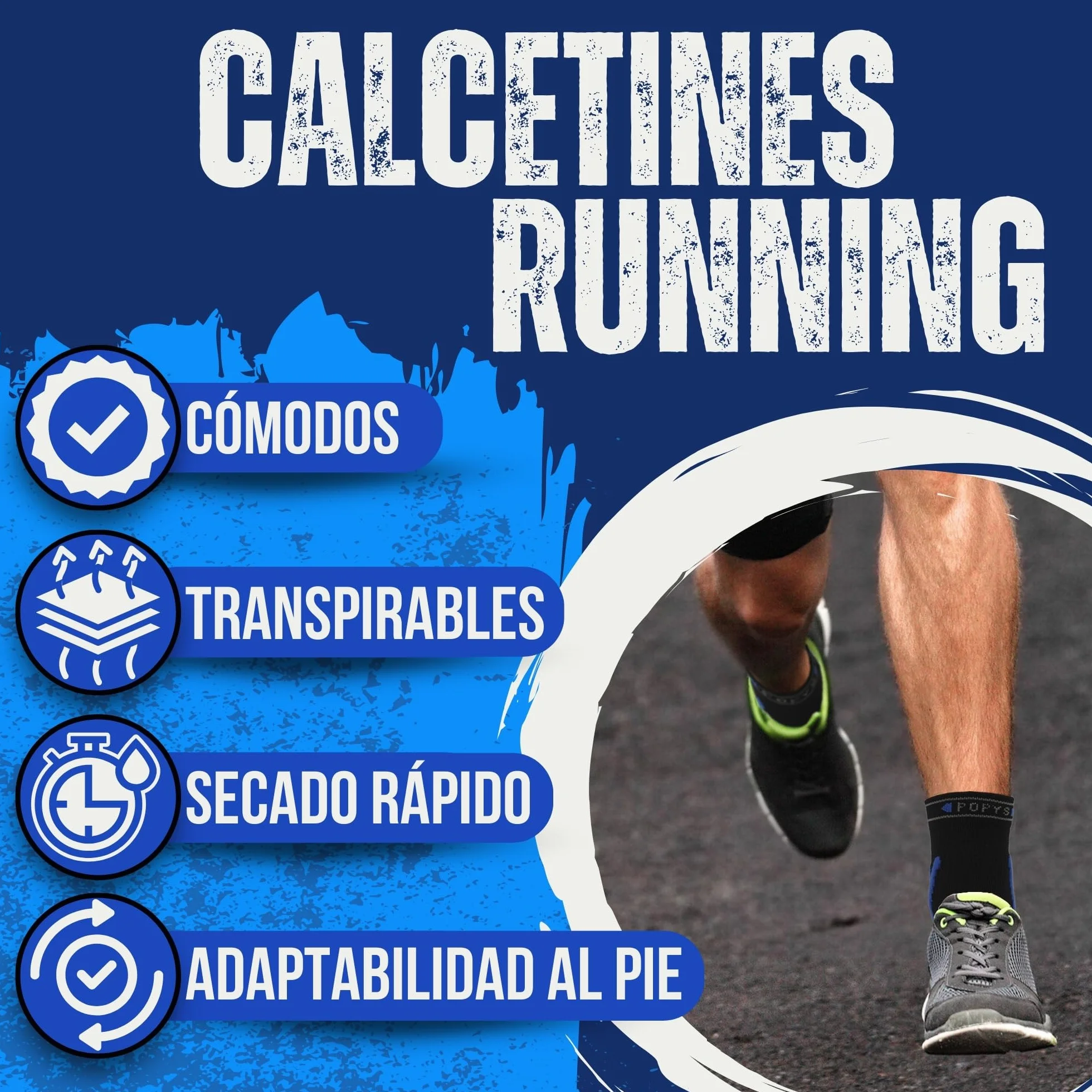 Calcetines Deporte Hombre Mujer Algodón COOLMAX Ciclismo Acolchado Mejorado