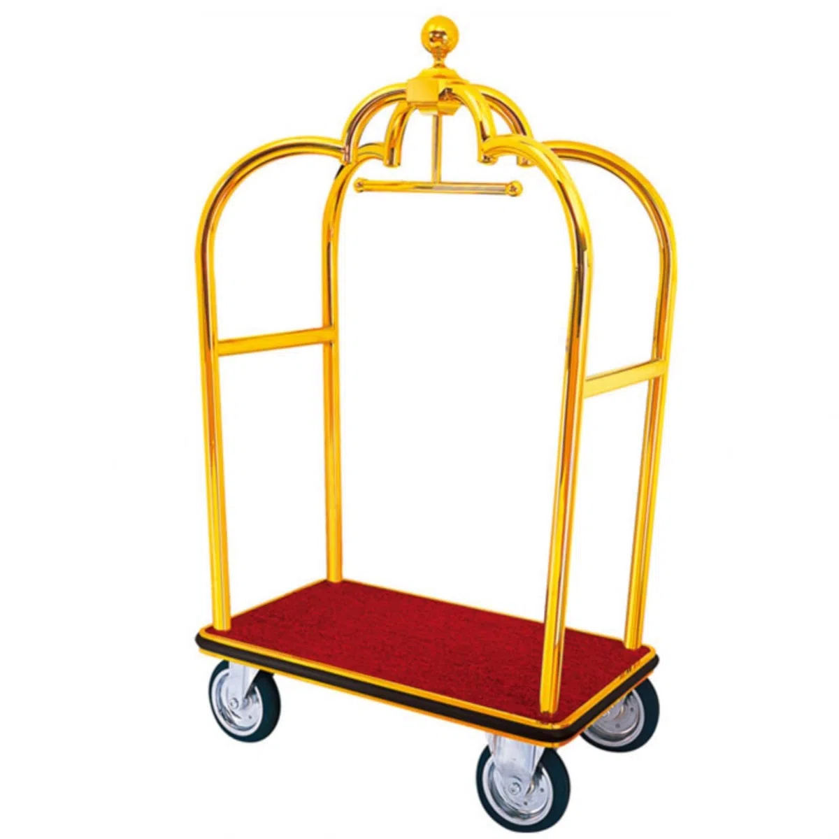Baoblaze Carro Portaequipajes Hotel Carrito Equipaje Trole Tubo 51 Mm Construcción Sólida Alfombra para Maletas Ruedas Giratorias Suave Adecuado para Hoteles de Recepción Residencias