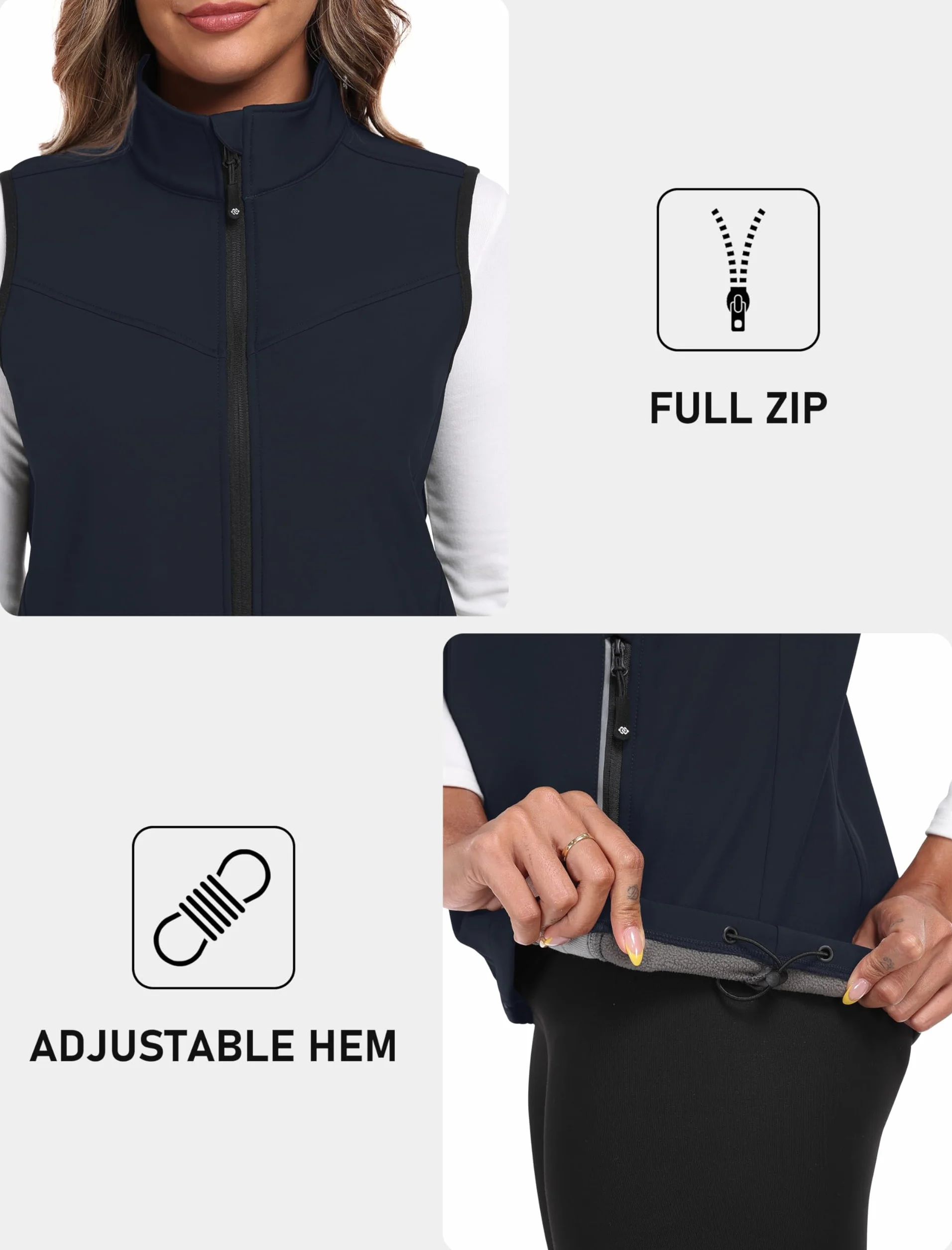MoFiz Chaleco Ligero Softshell Mujer Chaqueta sin mangas Softshell Acampada Marcha