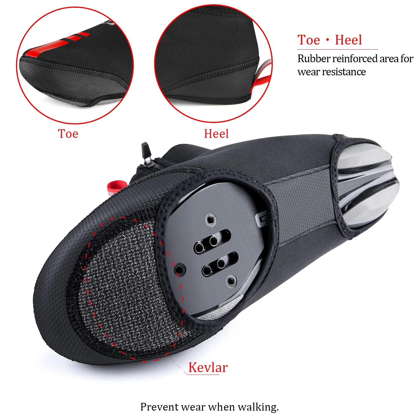CXWXC Cubiertas para Zapatos de Ciclismo de Neopreno, Impermeables, térmicas de Invierno, térmicas y cálidas, para Hombres y Mujeres, Botas de Bicicleta de montaña
