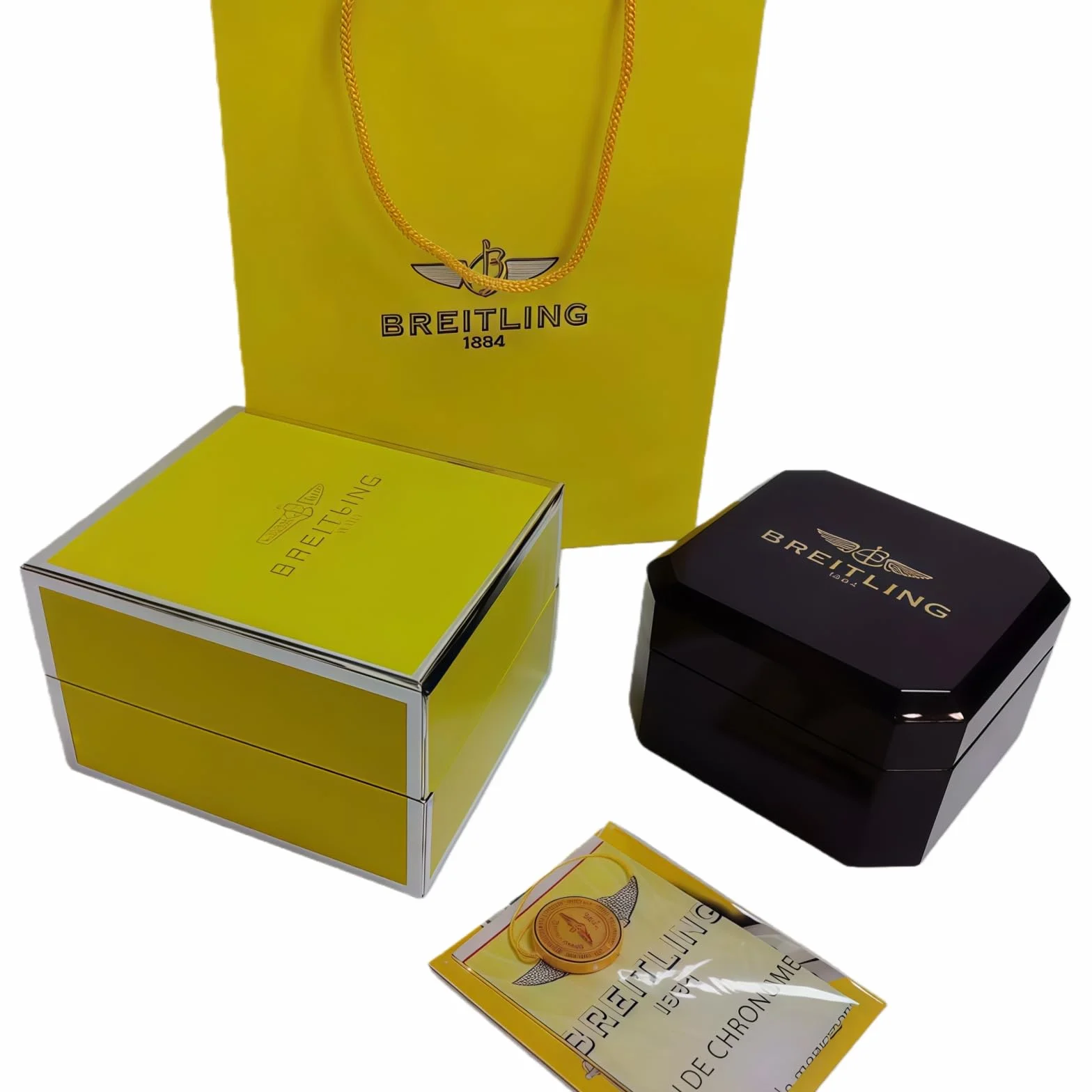 Caja Reloj Universal Exterior Negro Alto Brillo Protector Almacenamiento para Breitling