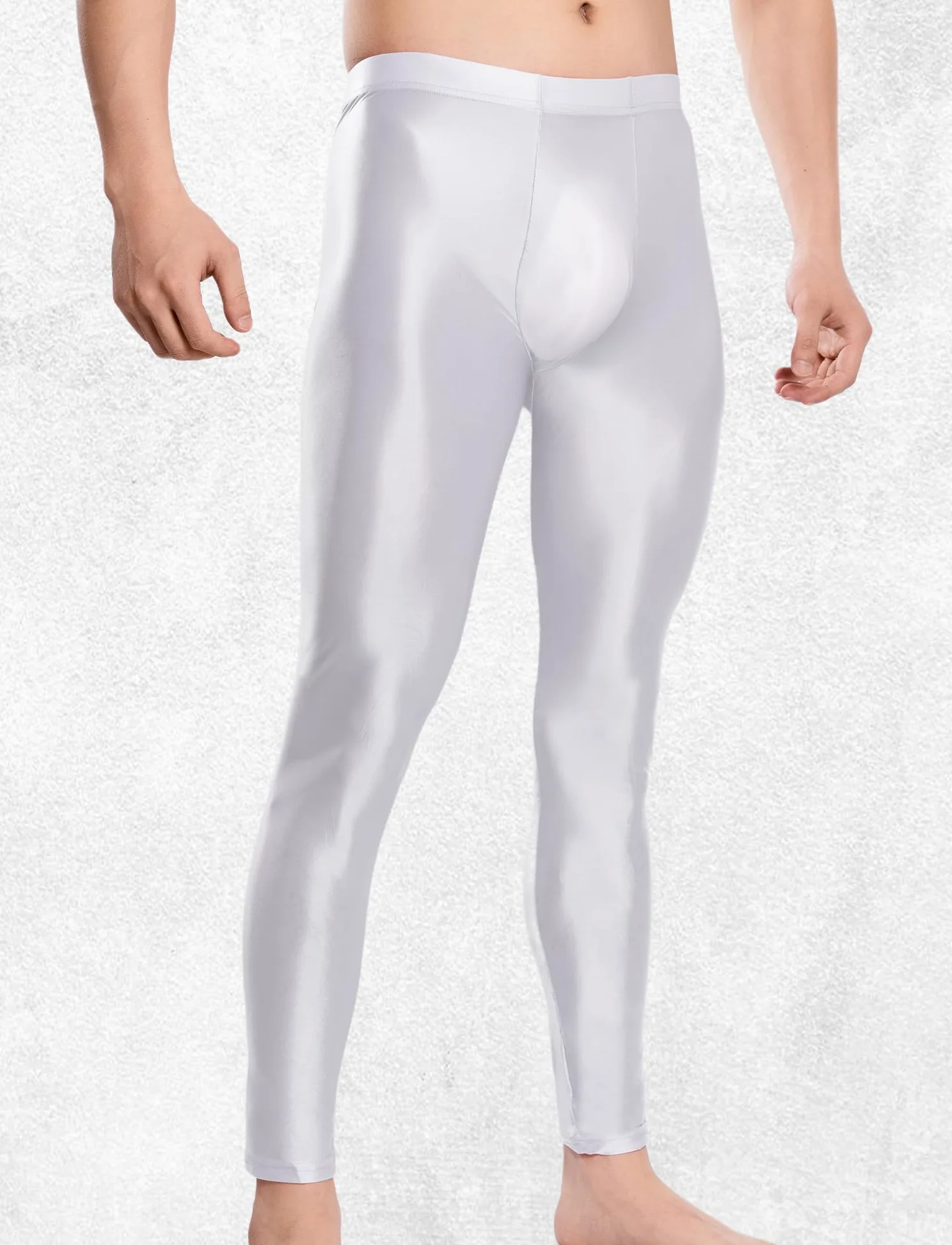 FEOYA Pantalones de compresión para hombre, elásticos, de nailon, suaves, para yoga, correr, gimnasio, entrenamiento