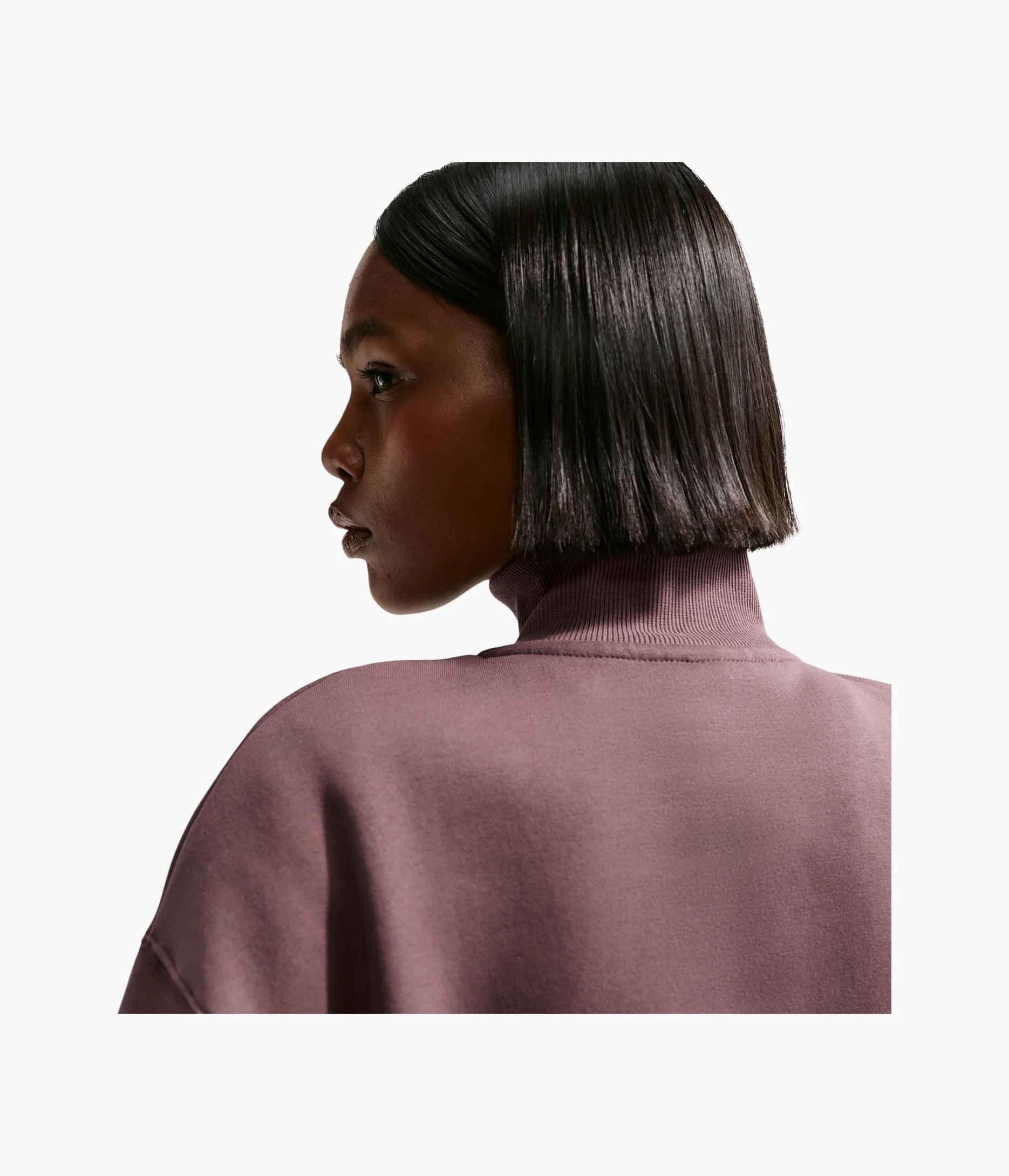 NIKE W NSW Phnx FLC Qz Crop Sweatshirt Mujer (Pack de 1)