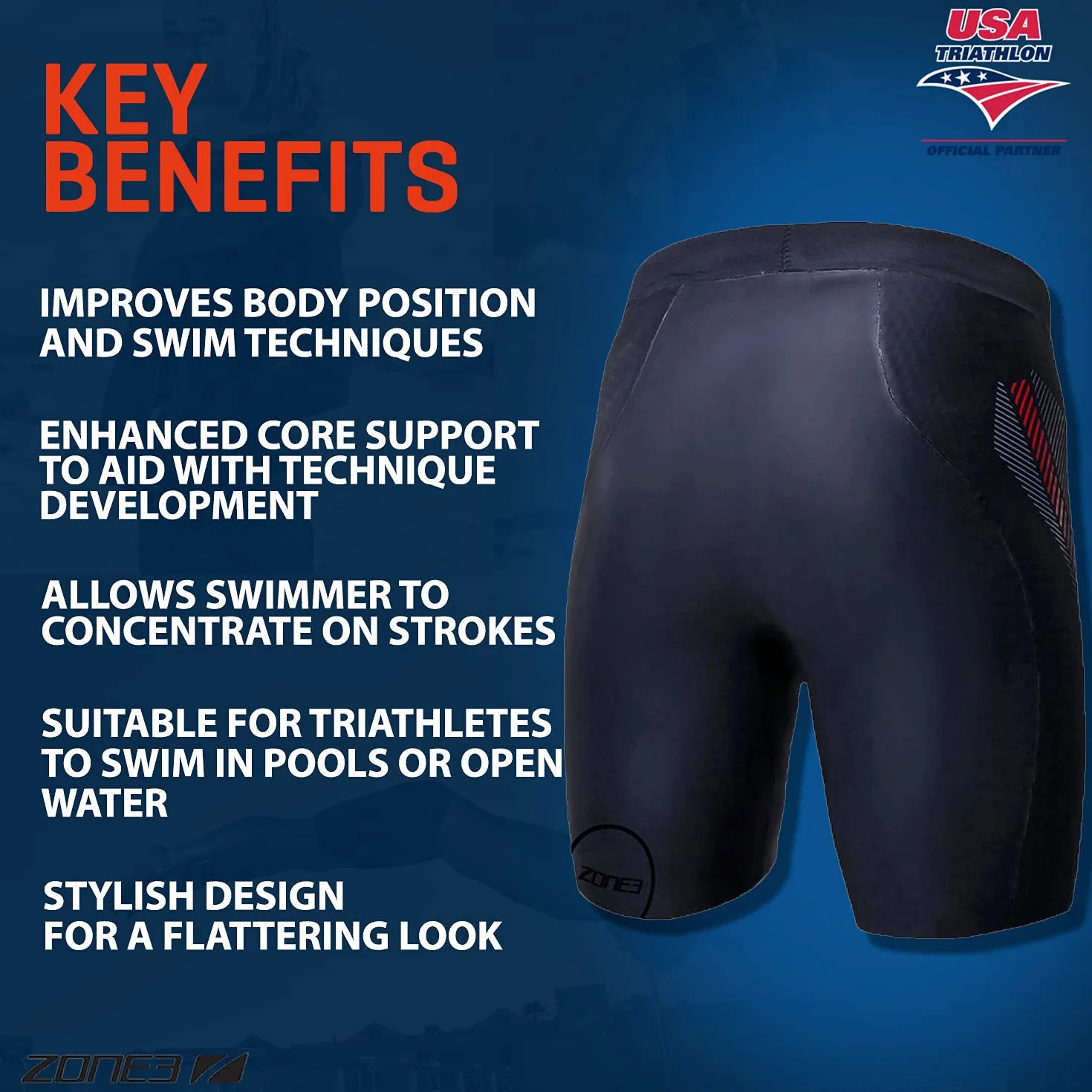 Zone3 Neoprene Buoyancy Shorts 'Premium' Aerodome Elite 5/3mm