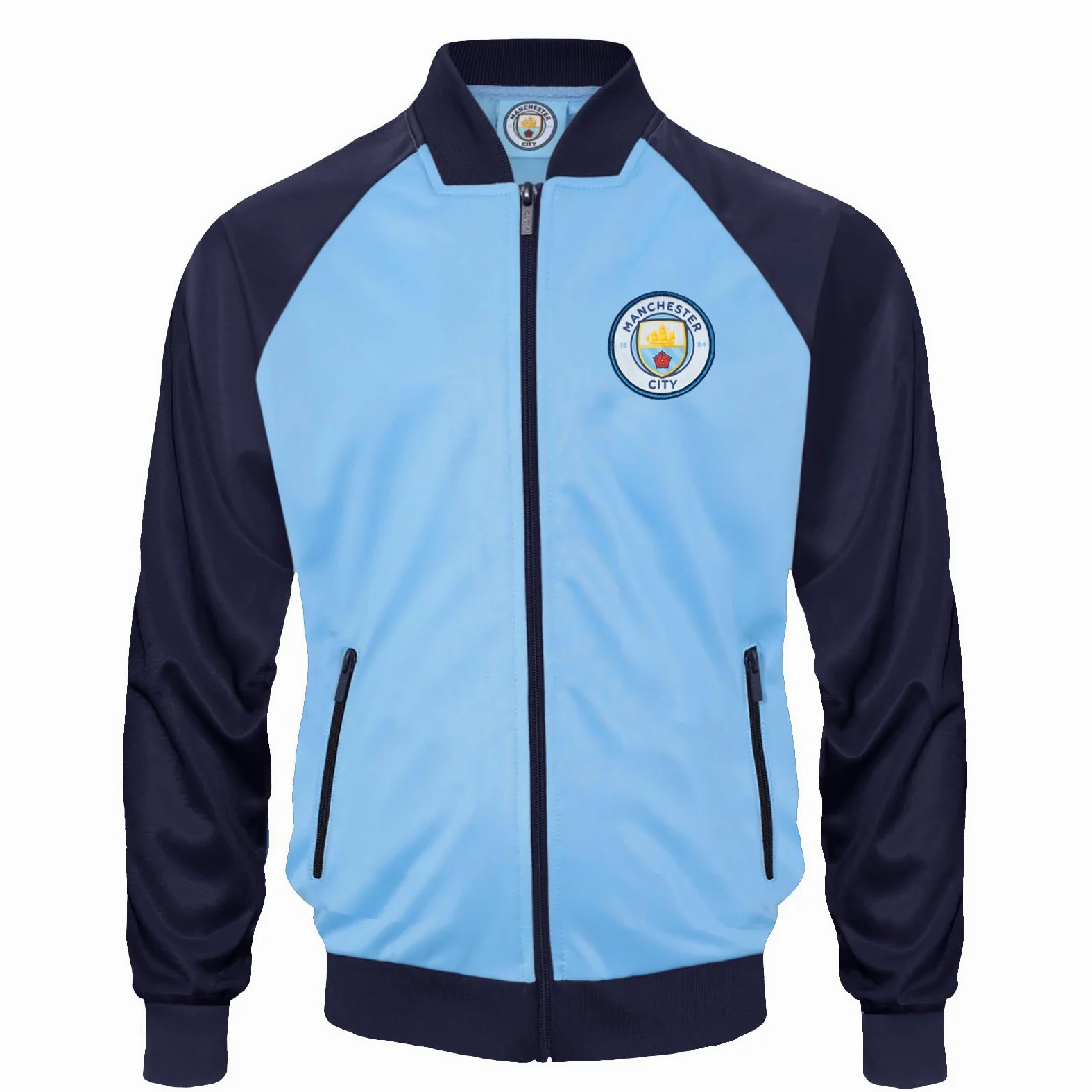 Manchester City FC - Chaqueta de Entrenamiento Oficial - para niño - Estilo Retro