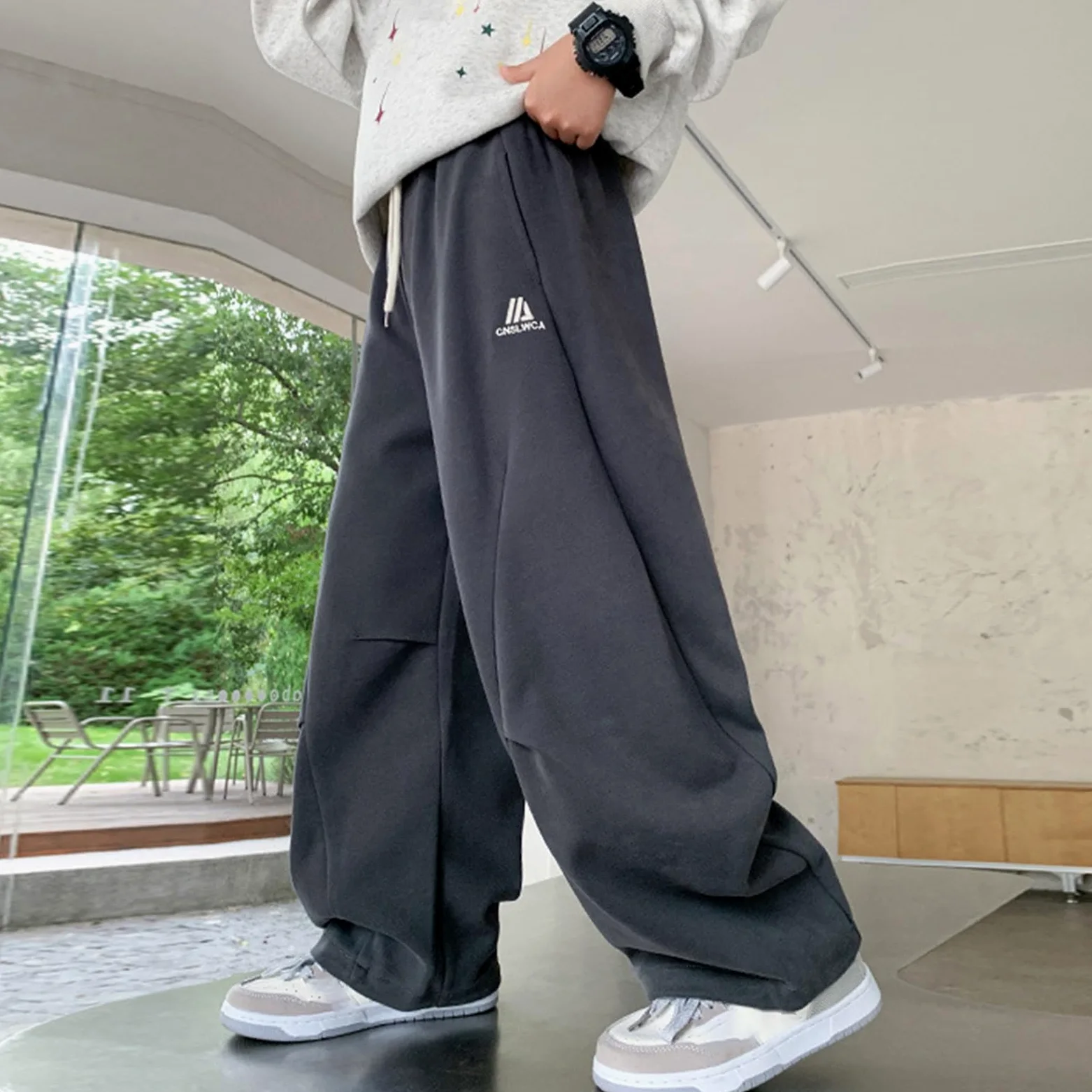 Pantalones Niño Baggy con Goma Elastico Elegantes Y Comodos | Pantalon Jogger Niño Cargo Deportiva Casual Colegio Holgaños Adolescente Chico Trousers