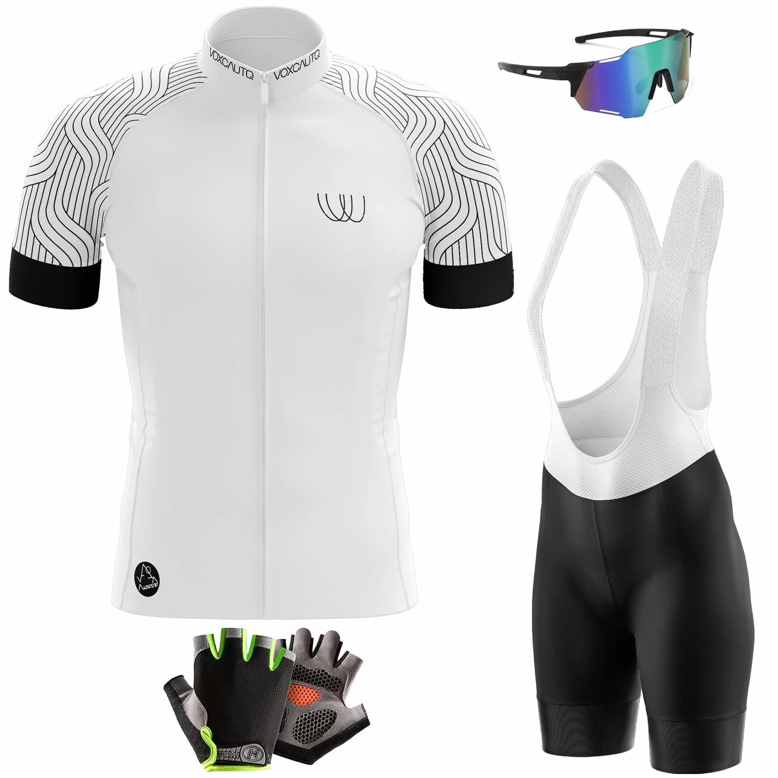 Conjunto Ropa Ciclismo Hombre Maillot Bici MTB Verano Manga Corta Culotte Tirantes 9D Gel Acolchado