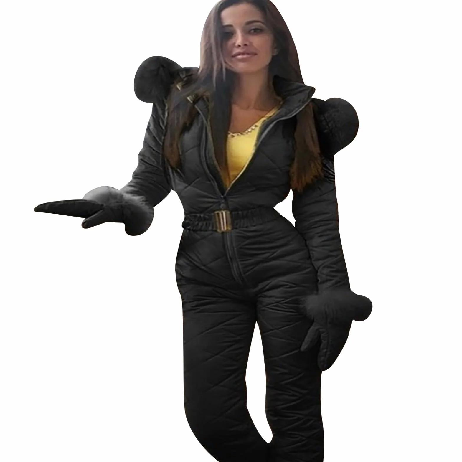 Genérico Traje Nieve Mujer Pantalones De Esquí Impermeable Pantalones Nieve Baggy Pantalon Esqui Mujer Ajustable con Multibolsillos Ropa Ski Mujeres Resistentes Exterior Pantalón