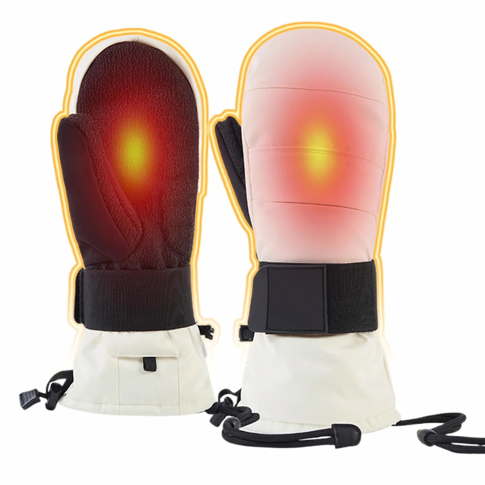 Guantes de invierno para motocicleta, guantes cálidos para pantalla táctil, con protector de muñeca, guantes de equitación con forro polar, para hombre, invierno, motocicleta, esquí, clima frío, nieve