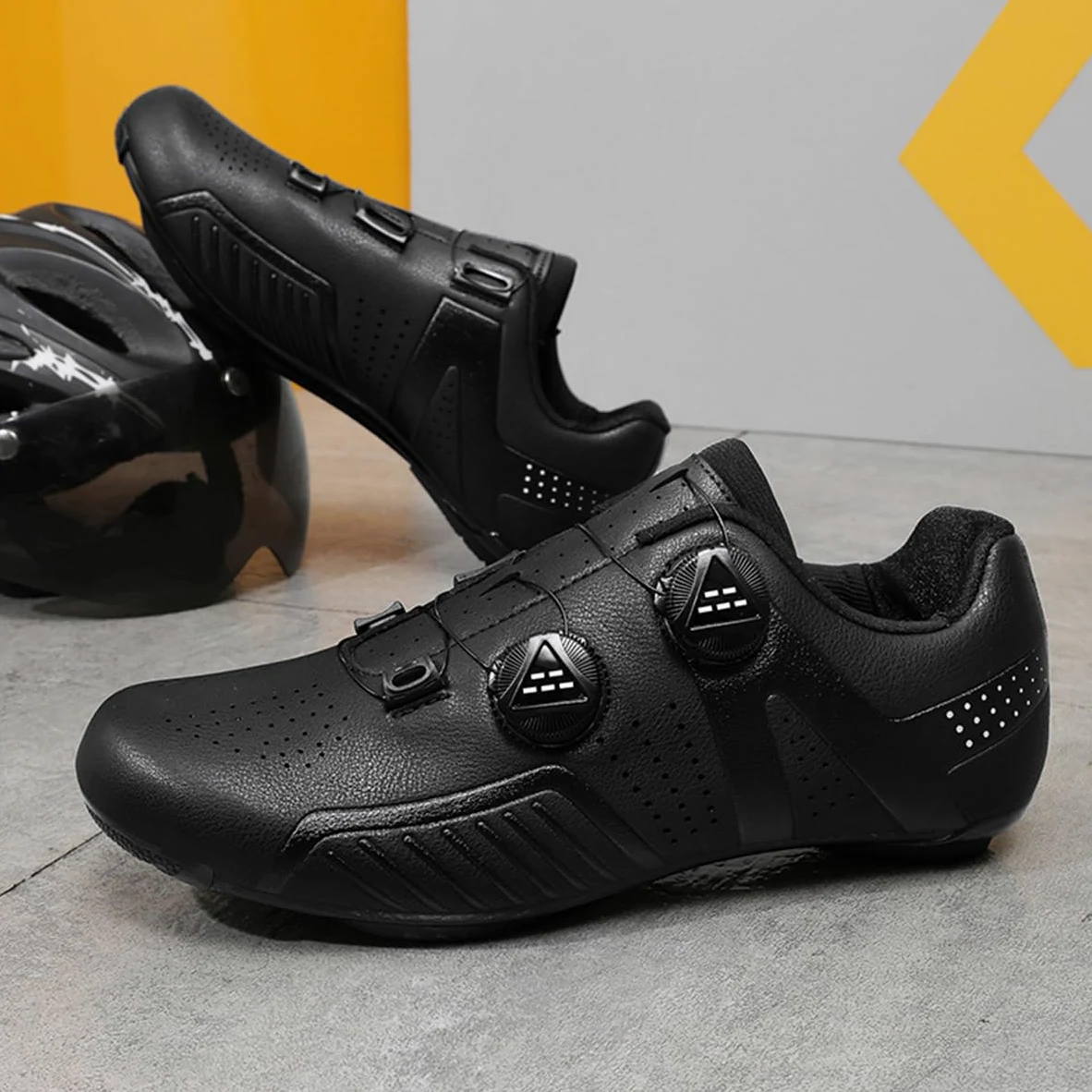 Sin Bloqueo Zapatos de Ciclismo para Hombres con Suela de Goma | Zapatos de Carretera y Montaña Transpirable Antideslizantes para Deportes al Aire Libre
