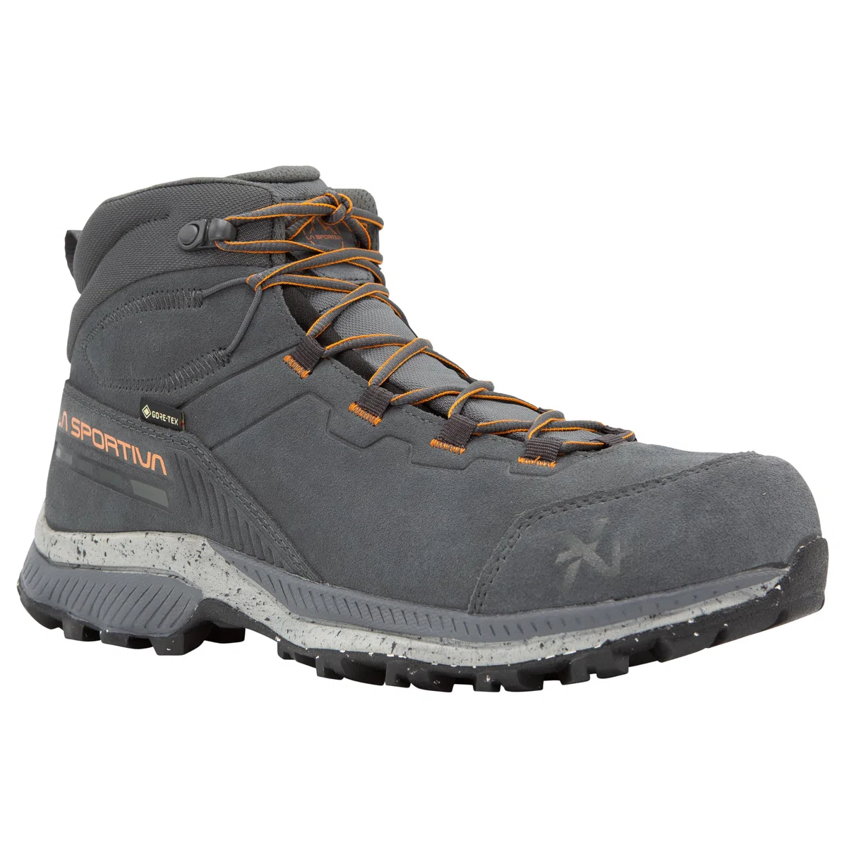 La Sportiva Zapatillas Tx Hike Mid de piel GTX para hombre, Metal/Hawaiian Sun, 45 EU