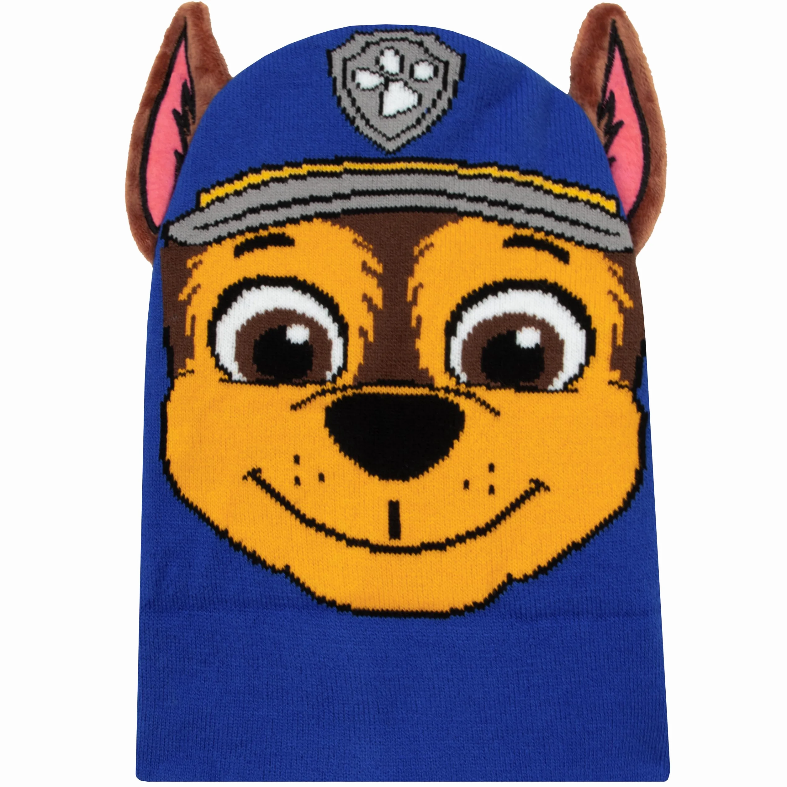 Paw Patrol Conjunto De Gorro Y Guantes Para Niños, Conjunto De Gorro Y Guantes Chase Con Orejas 3D, Azul, Talla Única