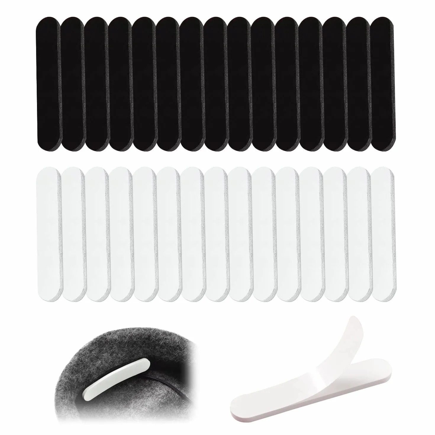 30 Cintas Para El TamañO Del Sombrero, Reductor Del TamañO Del Sombrero, Autoadhesivas En El Interior De Las Correas Del Sombrero, Para Ajustar La Cincha Del ArnéS, Unisex