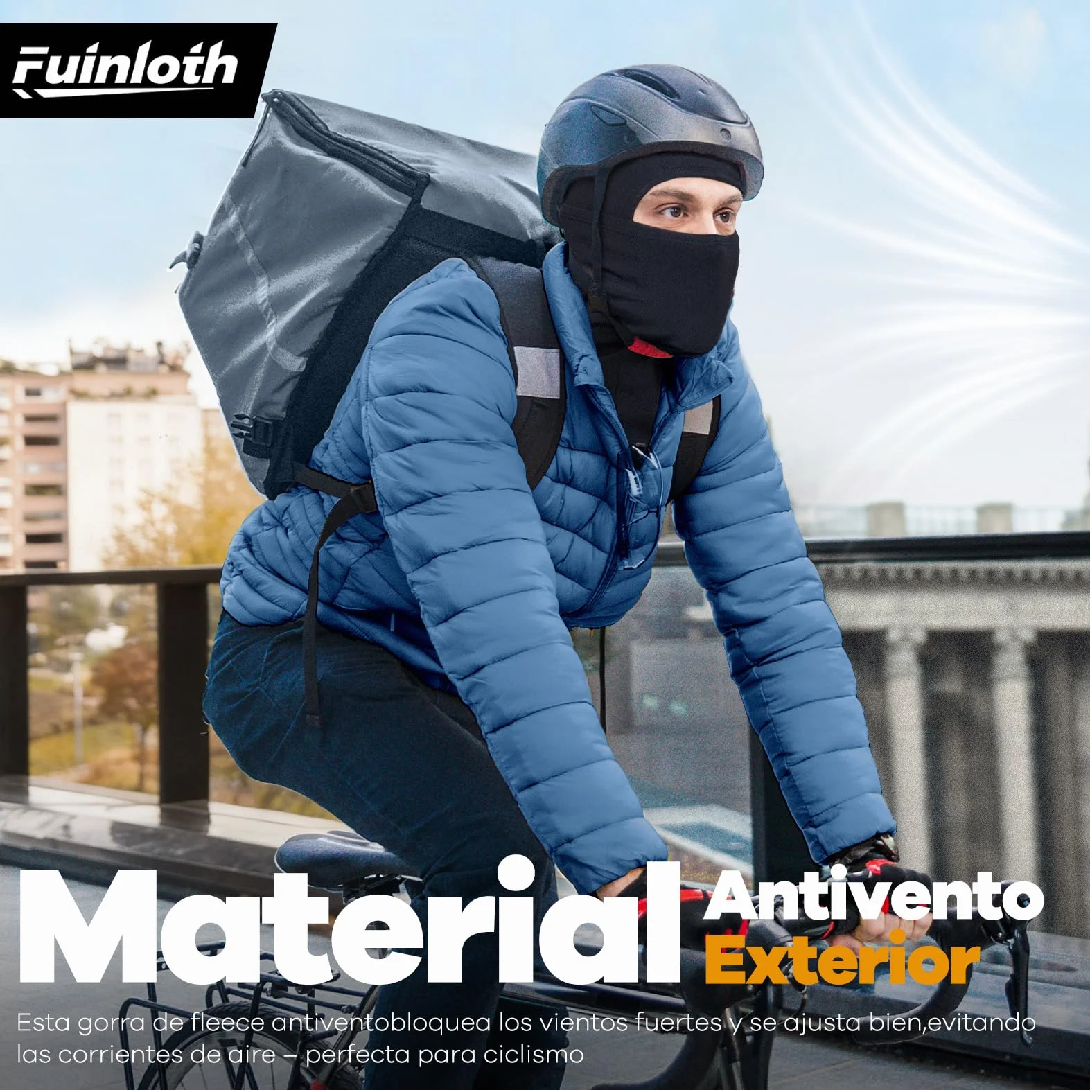 fuinloth Pasamontañas Moto, Invierno Balaclava Anti Viento Termico Sotocasco Esquí Hombre/Mujer
