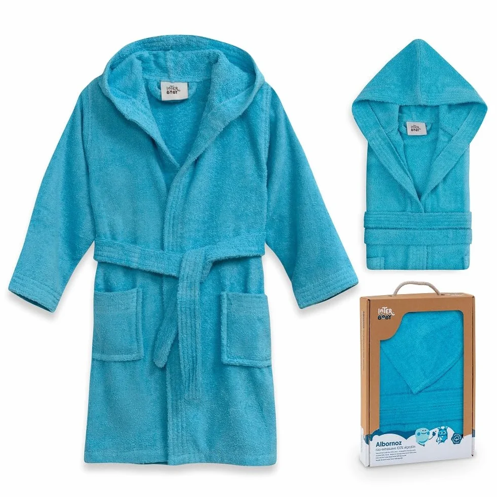 Interbaby Albornoz Liso Unisex Infantil Bebé-Niños