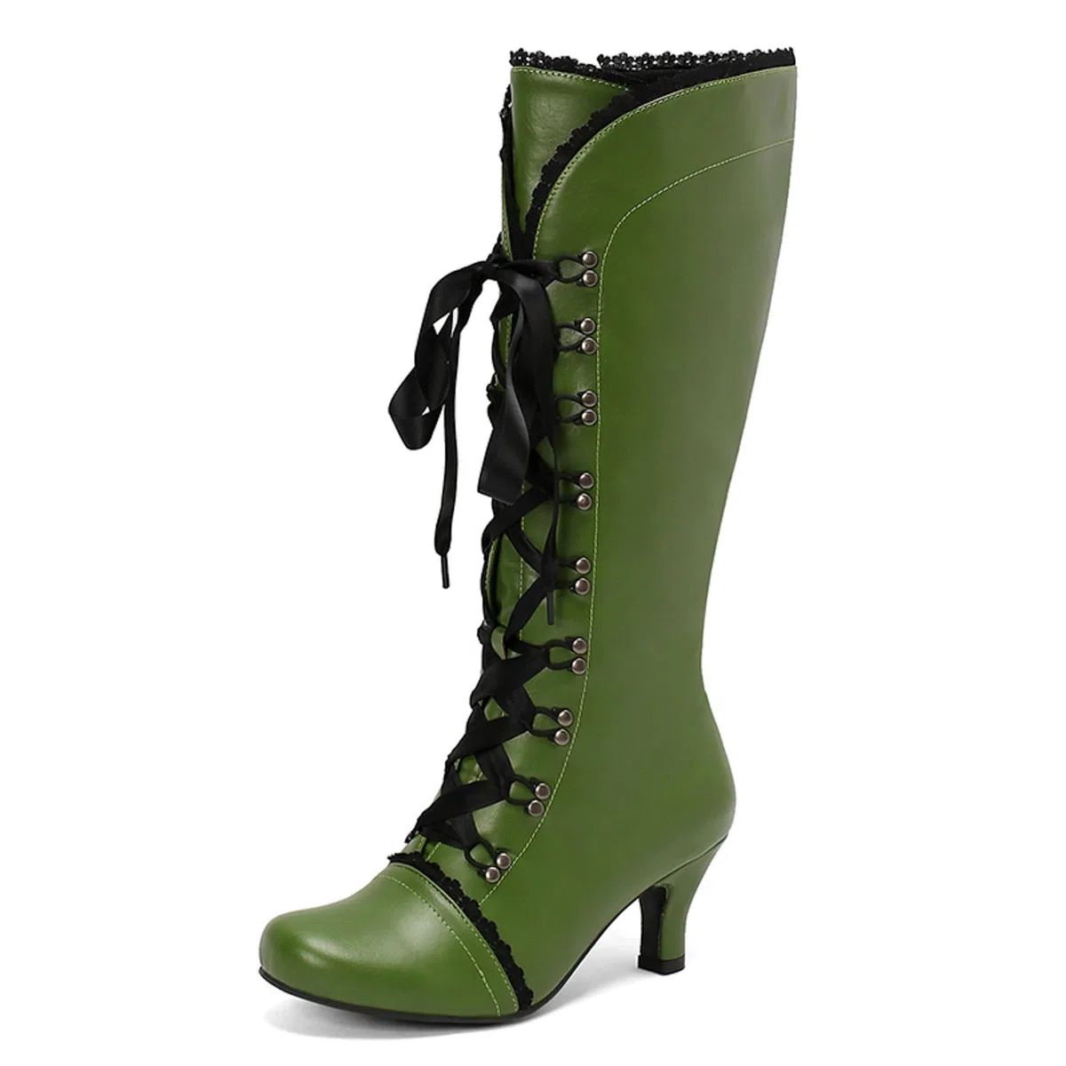 Botas de Mujer de Comercio Exterior de otoño e Invierno Estilo Vaquero, con tacón Grueso, tacón bajo y Media caña, cómodas y Modernas para Diario y Tiempo Libre_1