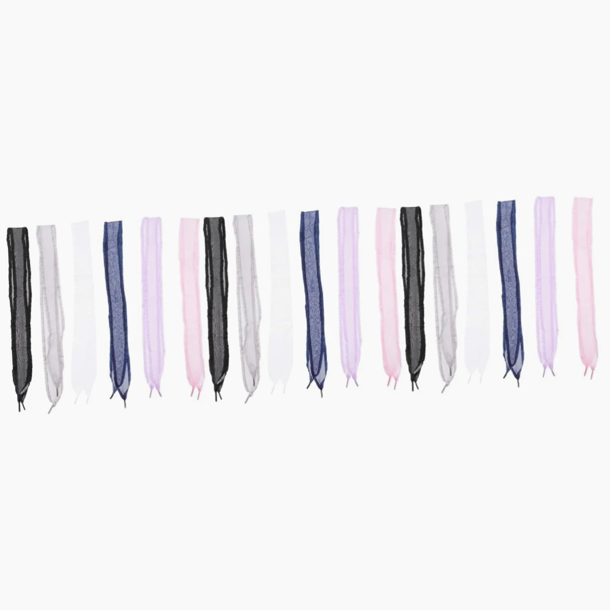 18pares Cordones De Chiffon Anchos Para Zapatillas Paquete De Profundo Lazos Decorativos Para Mujeres y Niñas