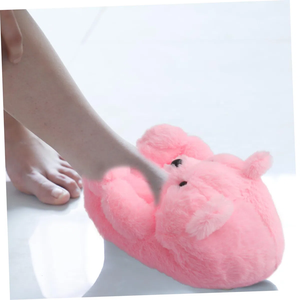 LIFKOME Pantuflas De Oso De Peluche Zapatillas De Dibujos Animados Pantuflas Divertidas De Animales Zapatillas Mullidas De Animales De Peluche Cálido Interior Brown Felpa