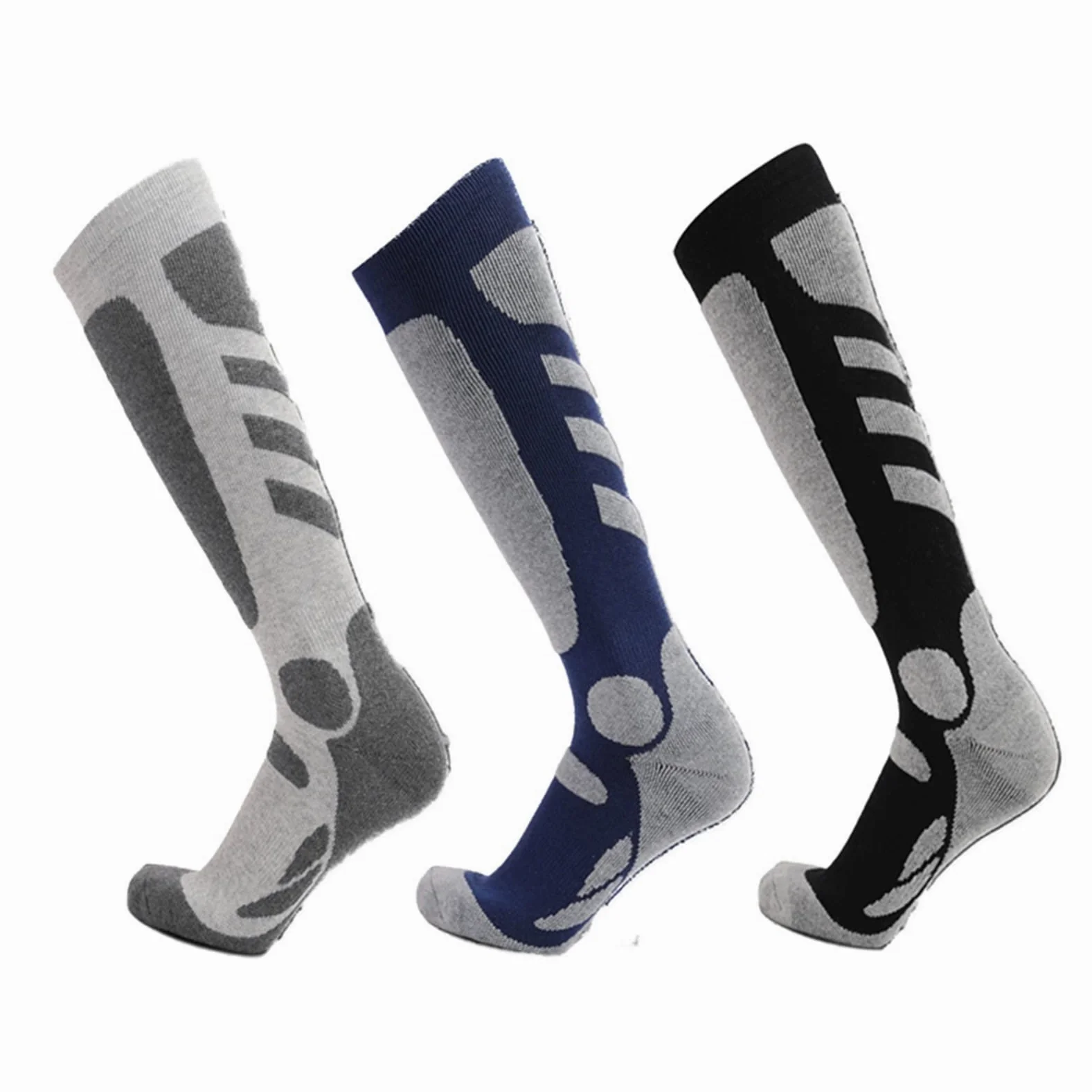 Calcetines Deportivos Resistentes al Aire Libre Regiones Alpinas al Aire Libre espesadas Tubo Long Tubo Calcetines de esquí Caliente Mujeres Hombres Ciclismo Calcetines