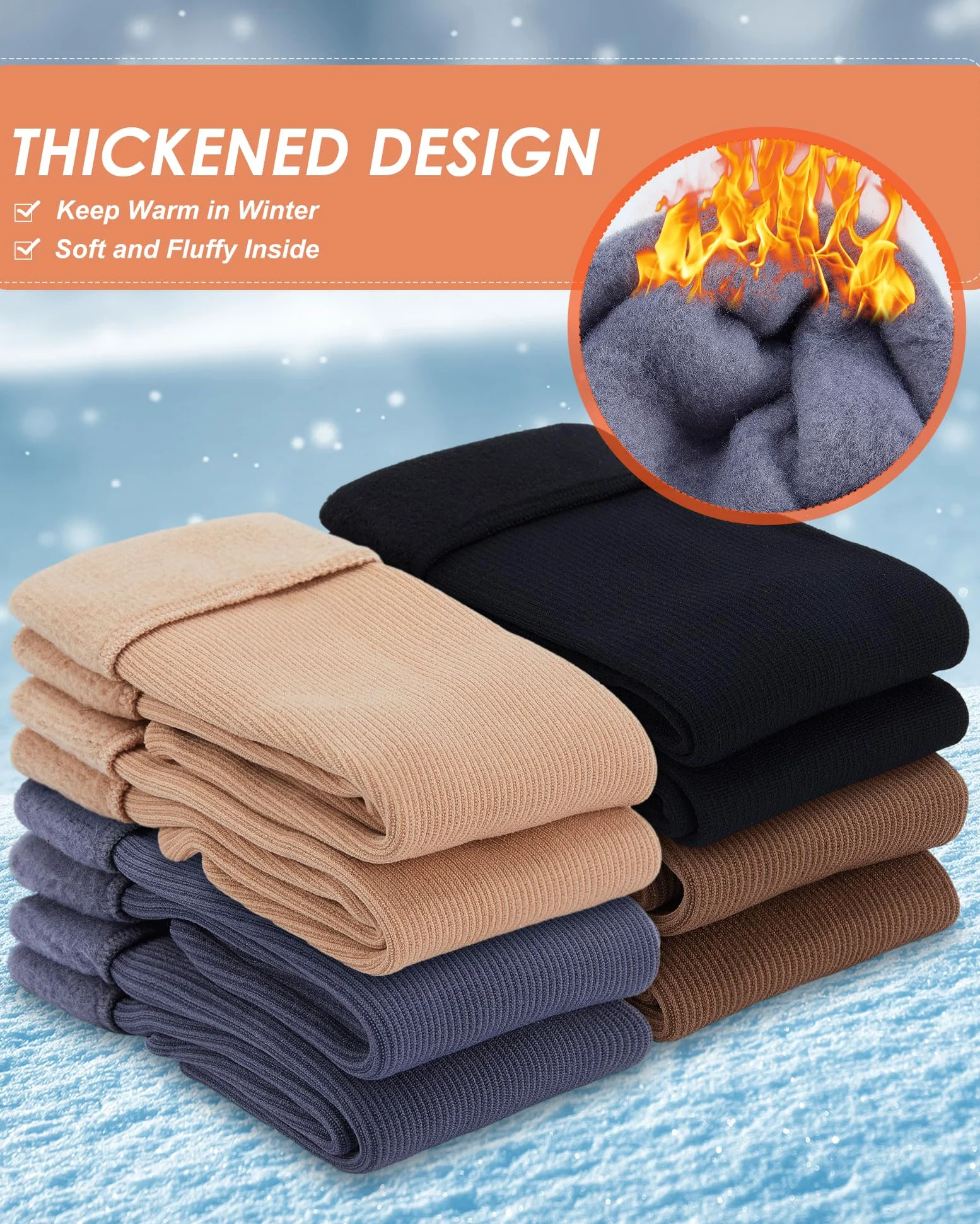 Xuhal 60 pares de calcetines térmicos cálidos de invierno a granel, calcetines gruesos con calefacción para mujeres y hombres, clima frío, senderismo